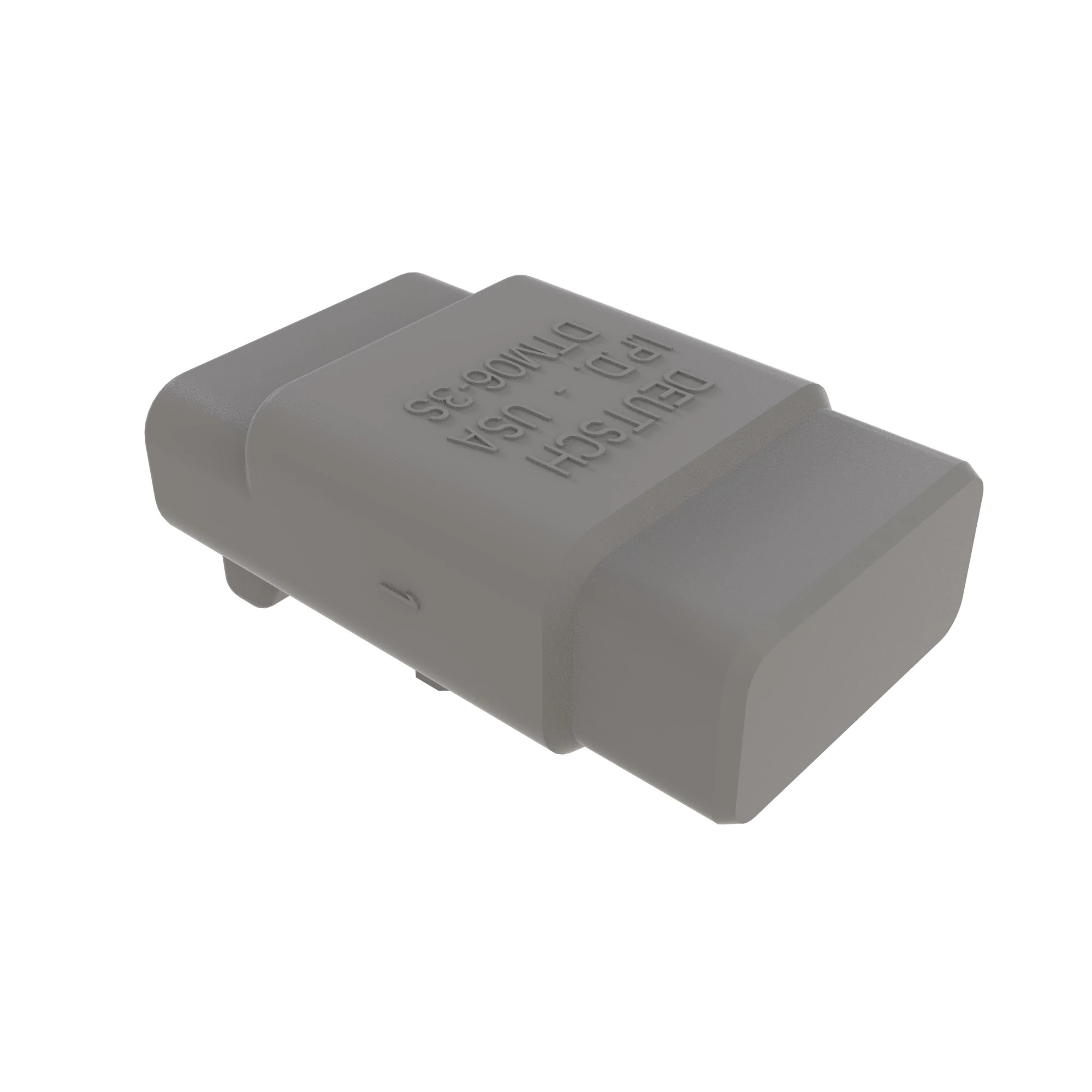 CONN DEUTSCH DTM 3W MS GRY PLSTC