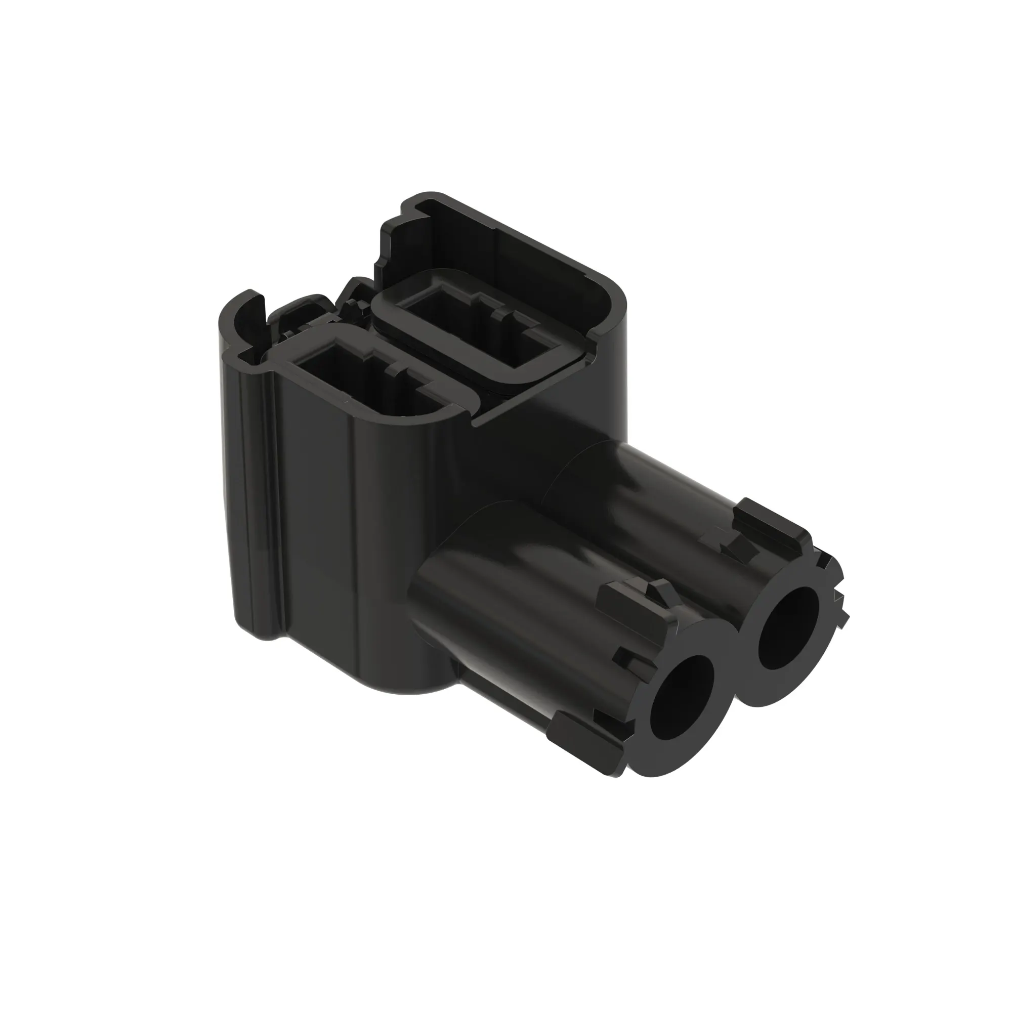 John Deere Black External Electrical Connector Housing, 2 Cavities - 57M13113