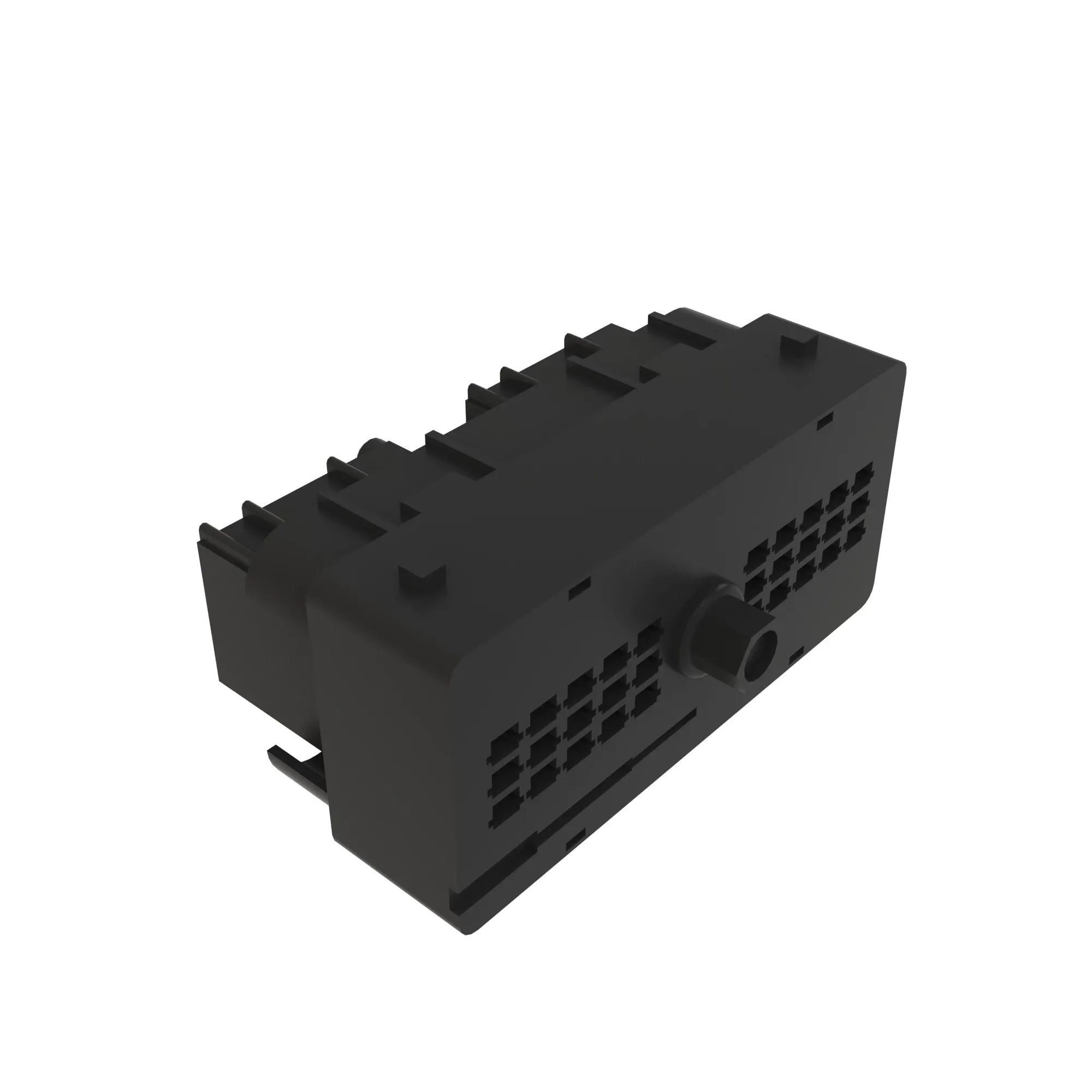 CONN CINCH 30W F BLK PLSTC