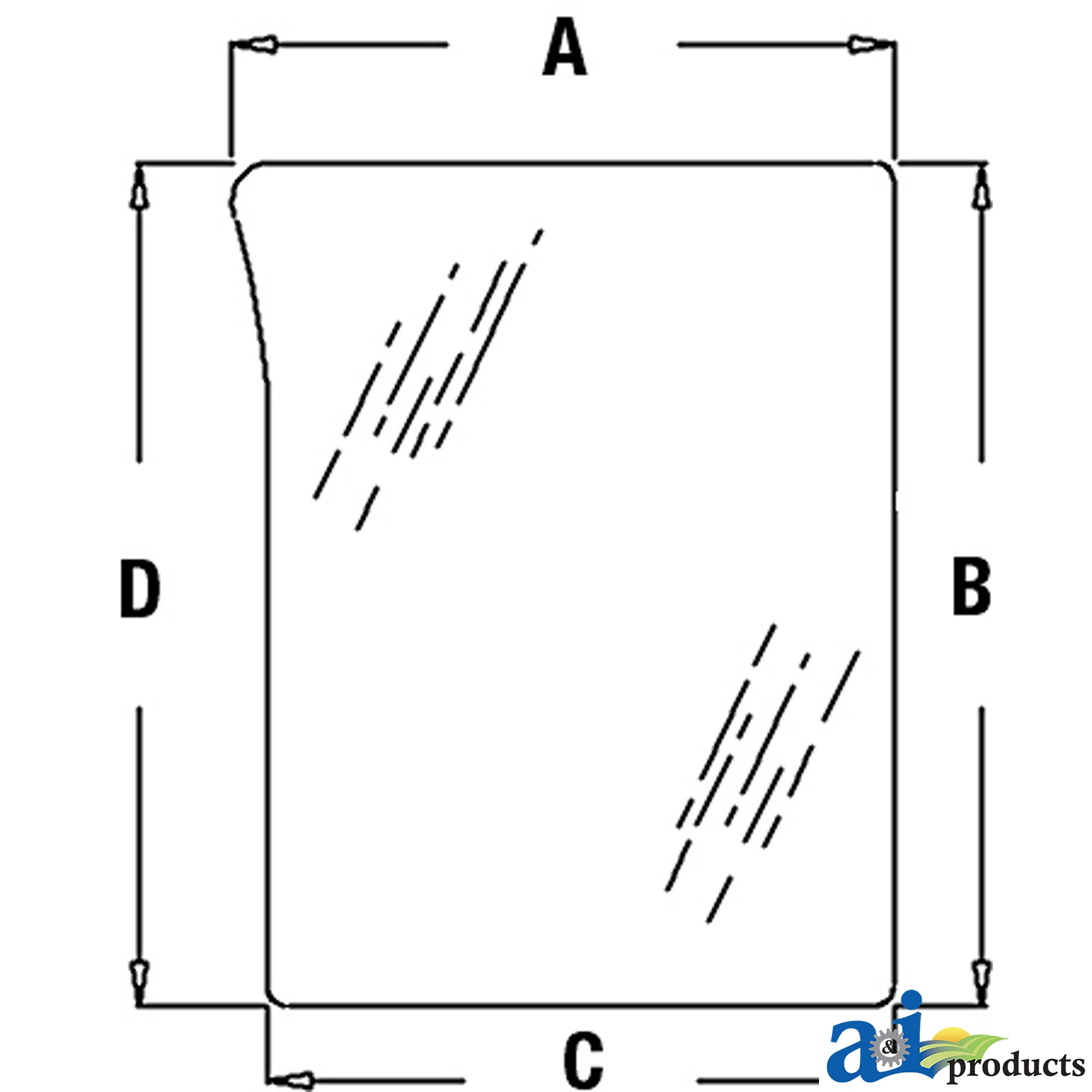 A&I Products Left Side Lower Windowpane - A-L78533