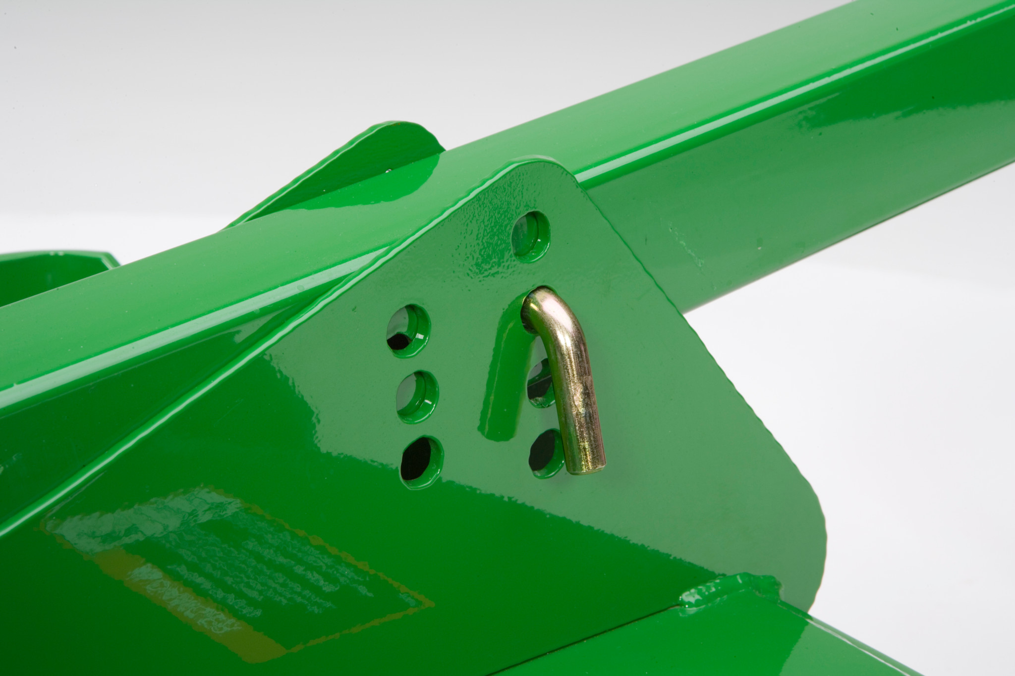 Studio view of three-point linkage with support bar on RC20 Rotary Cutter for cutting height adjustment