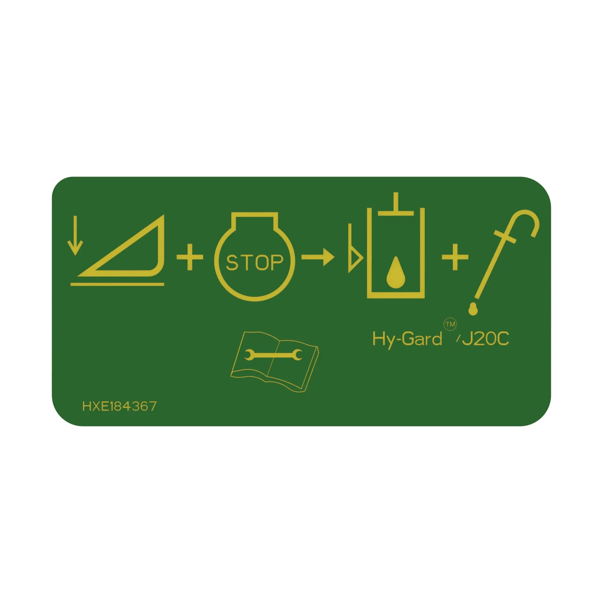 John Deere Label - HXE184367