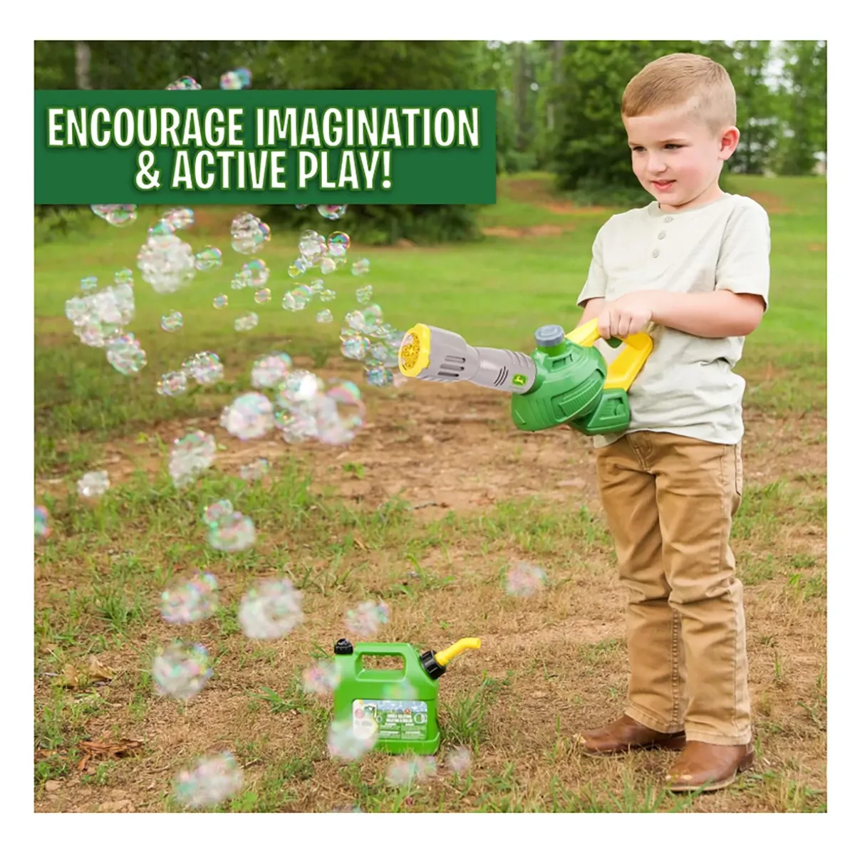 Bubbles 'N' Fun Leaf Blower - Includes 24 oz. Bubble Refill Gas Can