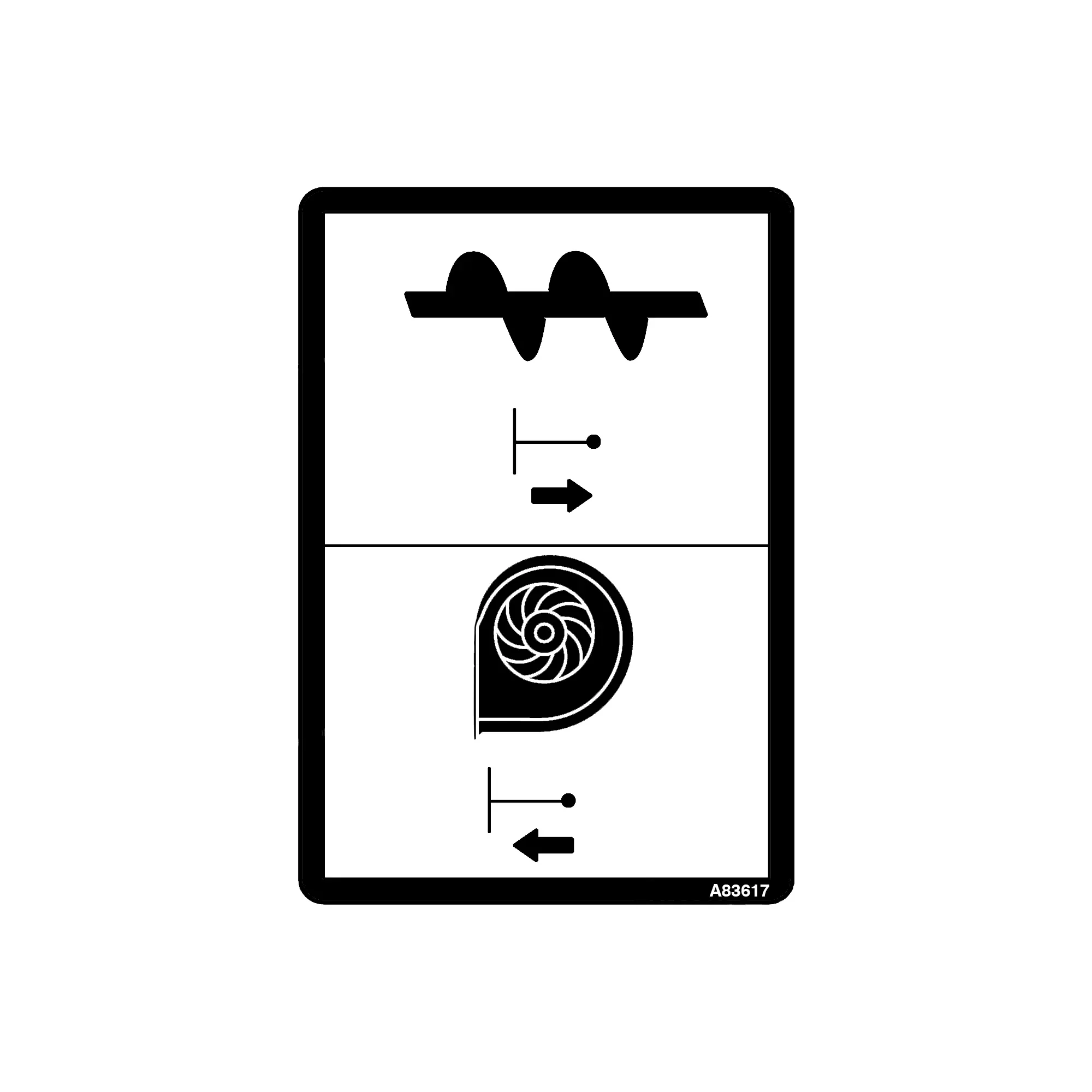 John Deere Latch Position, Text Free Label - A83617