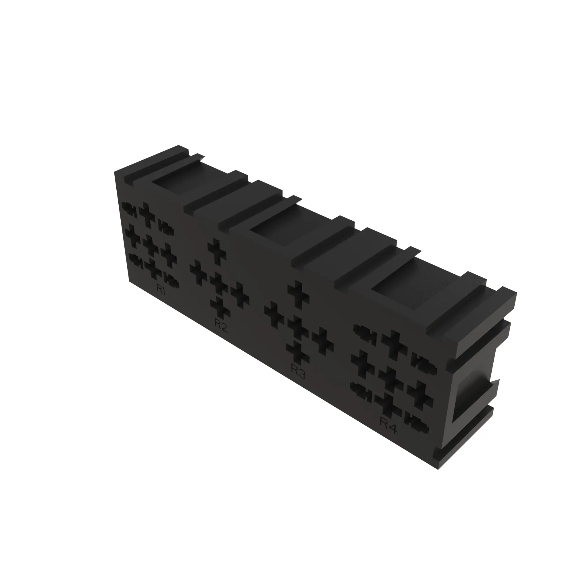 CONN ALPHABET RELAY BLOCK BLK PLSTC