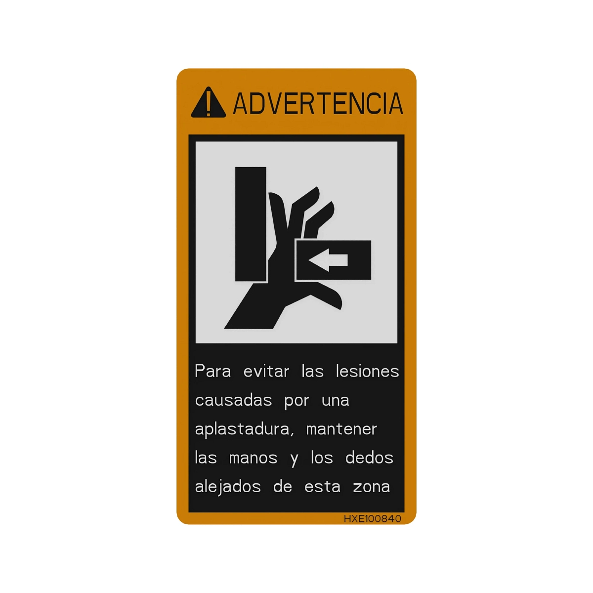 Label, Warning, Pinch/Crush