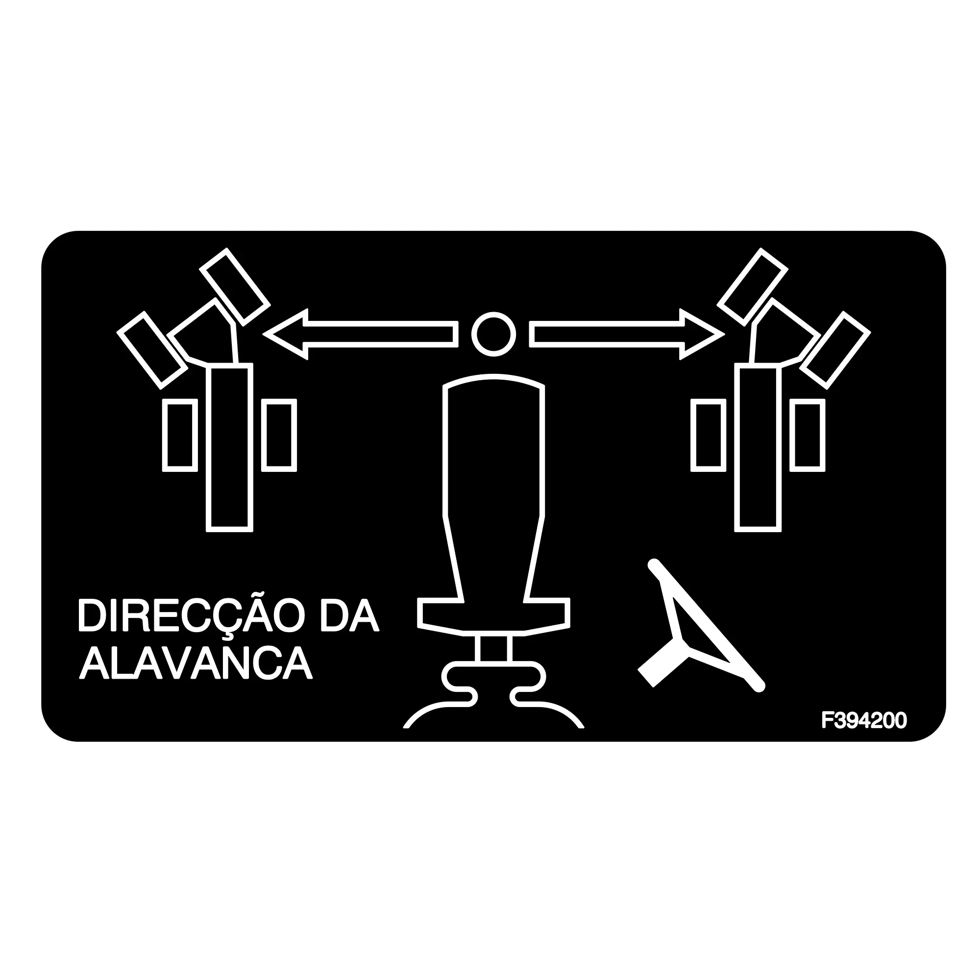 John Deere Lever Steer Label, Portuguese - F394200