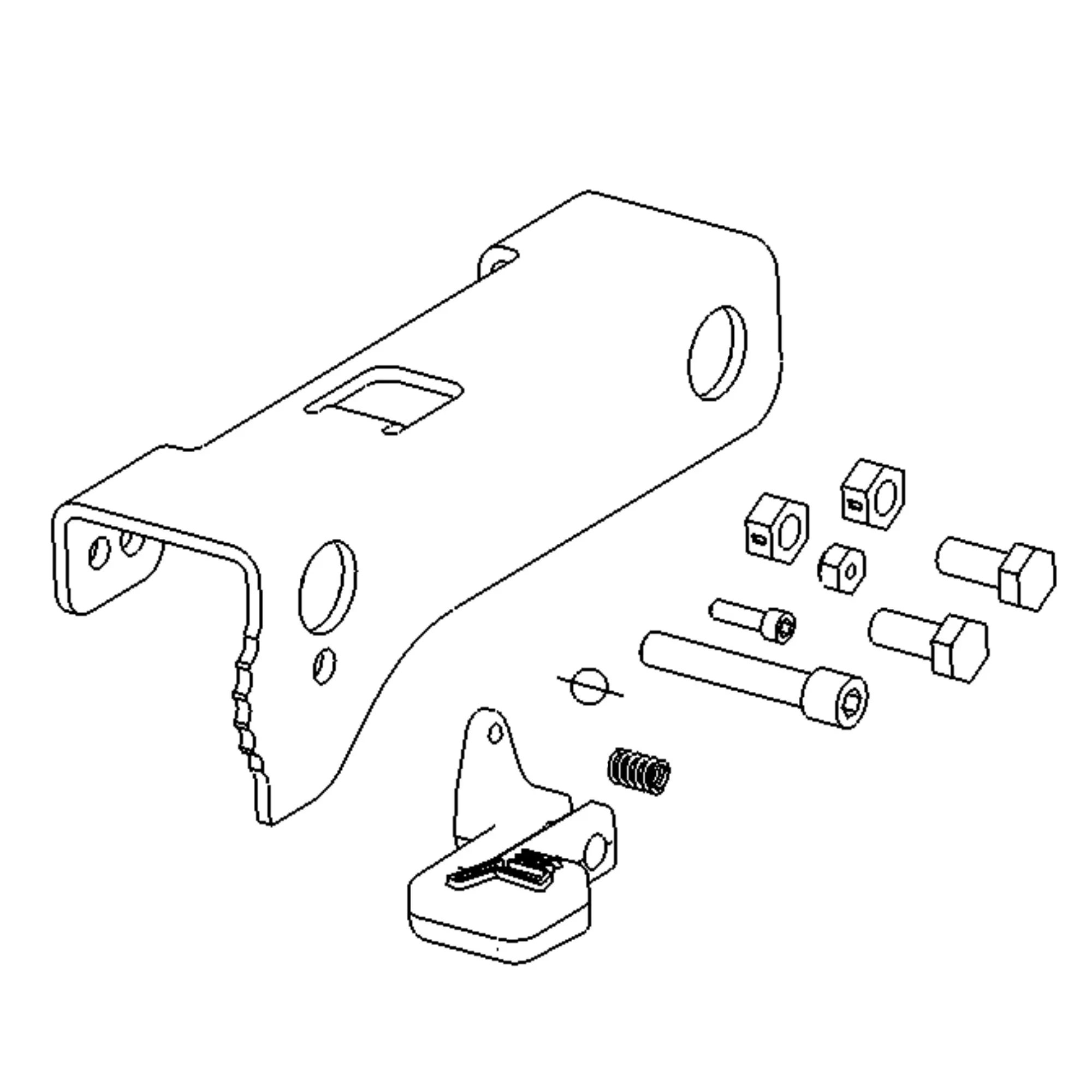 John Deere Seat Suspension Shock Adjustment Lever Kit - AT384610