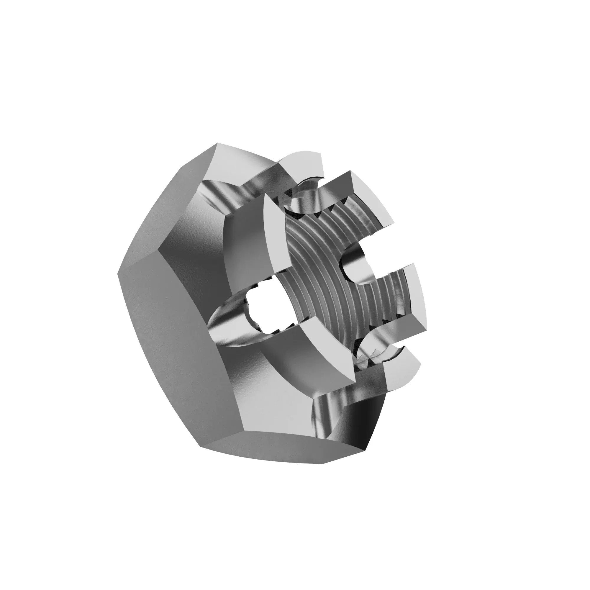 John Deere Hexagonal Slotted Nut, M14 - 14M7395
