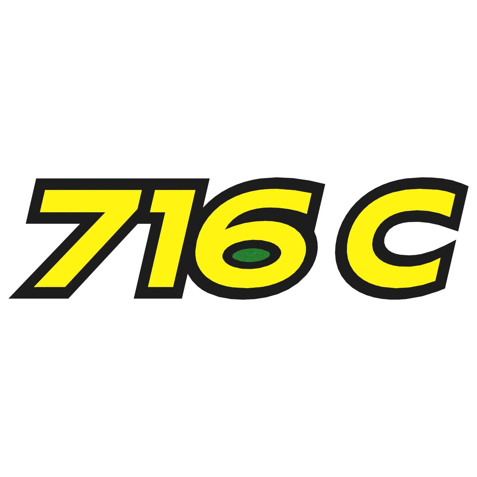 John Deere 716C Model Designator Label - HXE122469