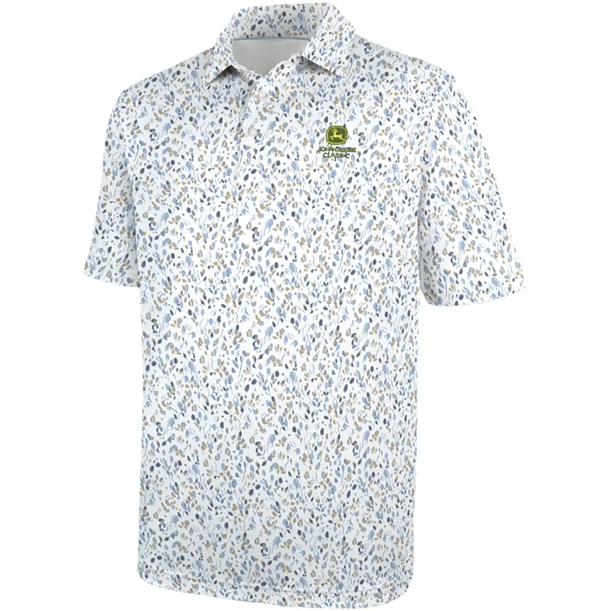 John Deere Classic Mini Leaf Print Performance Polo