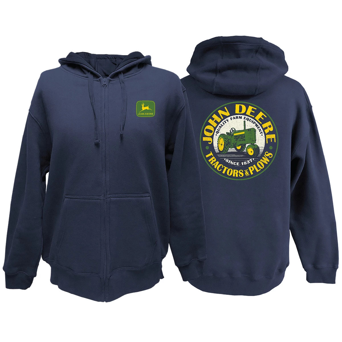"Tractors & Plows Full Zip Hoodie"