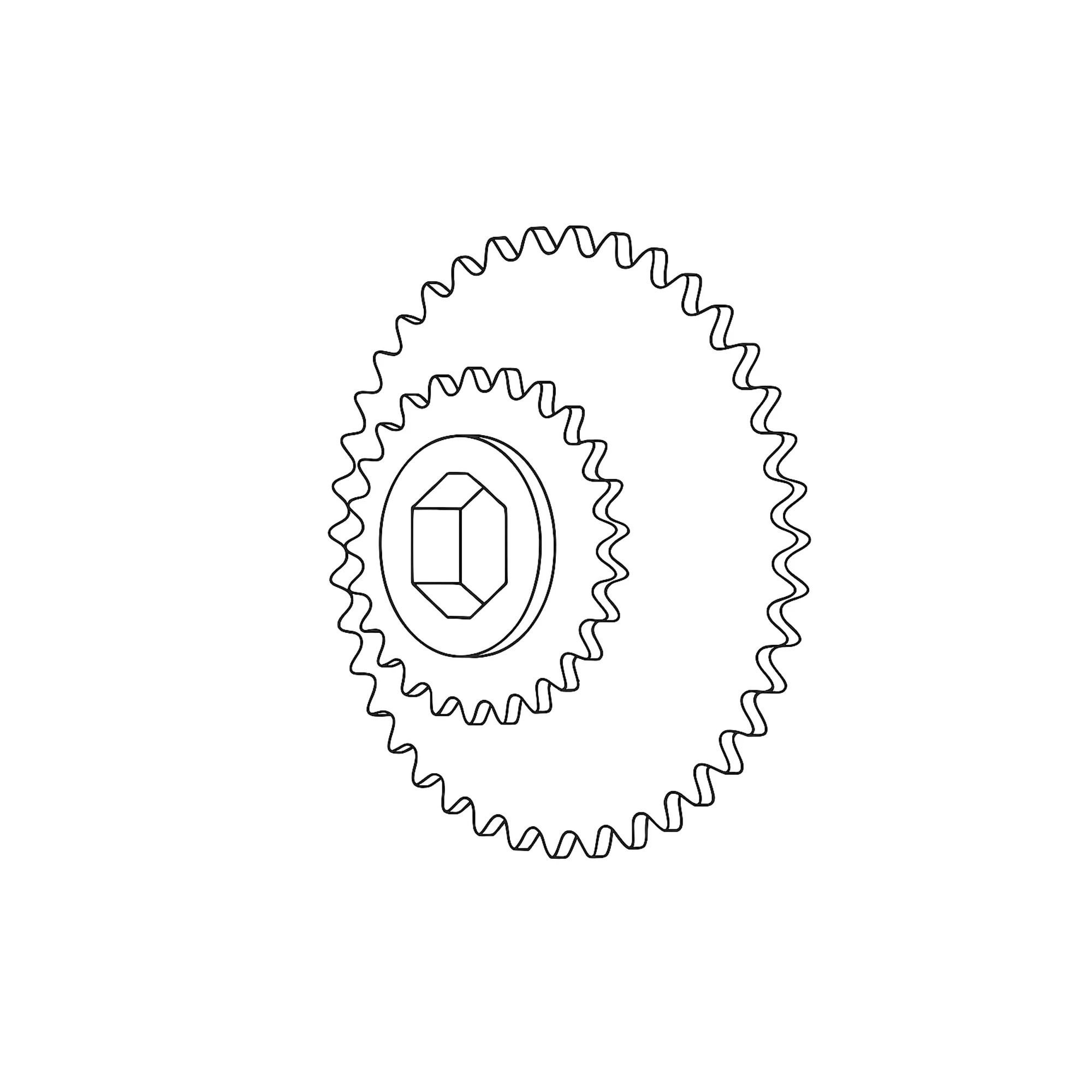 John Deere Lower Roll Drive Double Chain Sprocket, 40 and 20 Tooth - AE39652