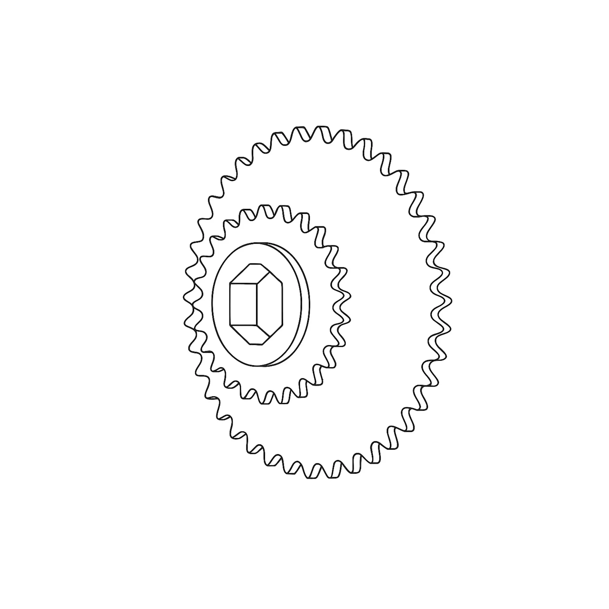 John Deere Lower Roll Drive Double Chain Sprocket, 40 and 20 Tooth - AE39652