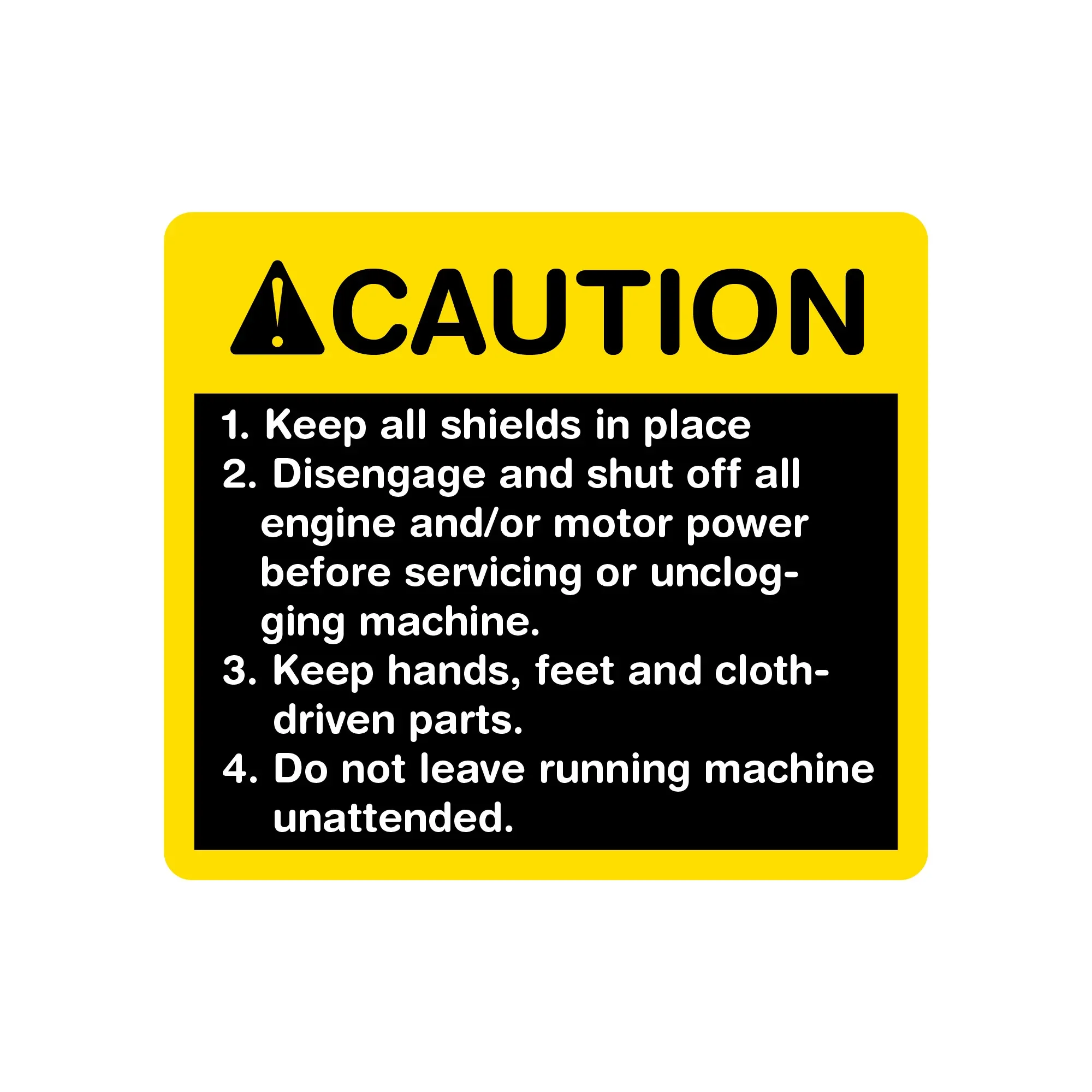 Label, (Caution)