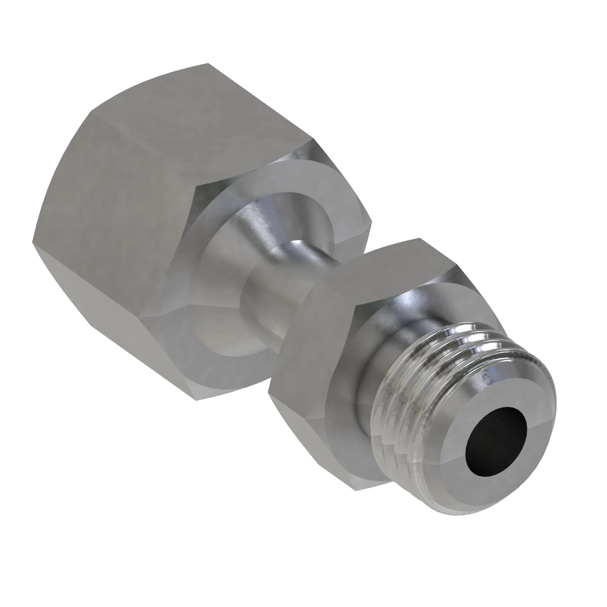 ST THD SWIVEL CON,ORFS W/METRIC HEX