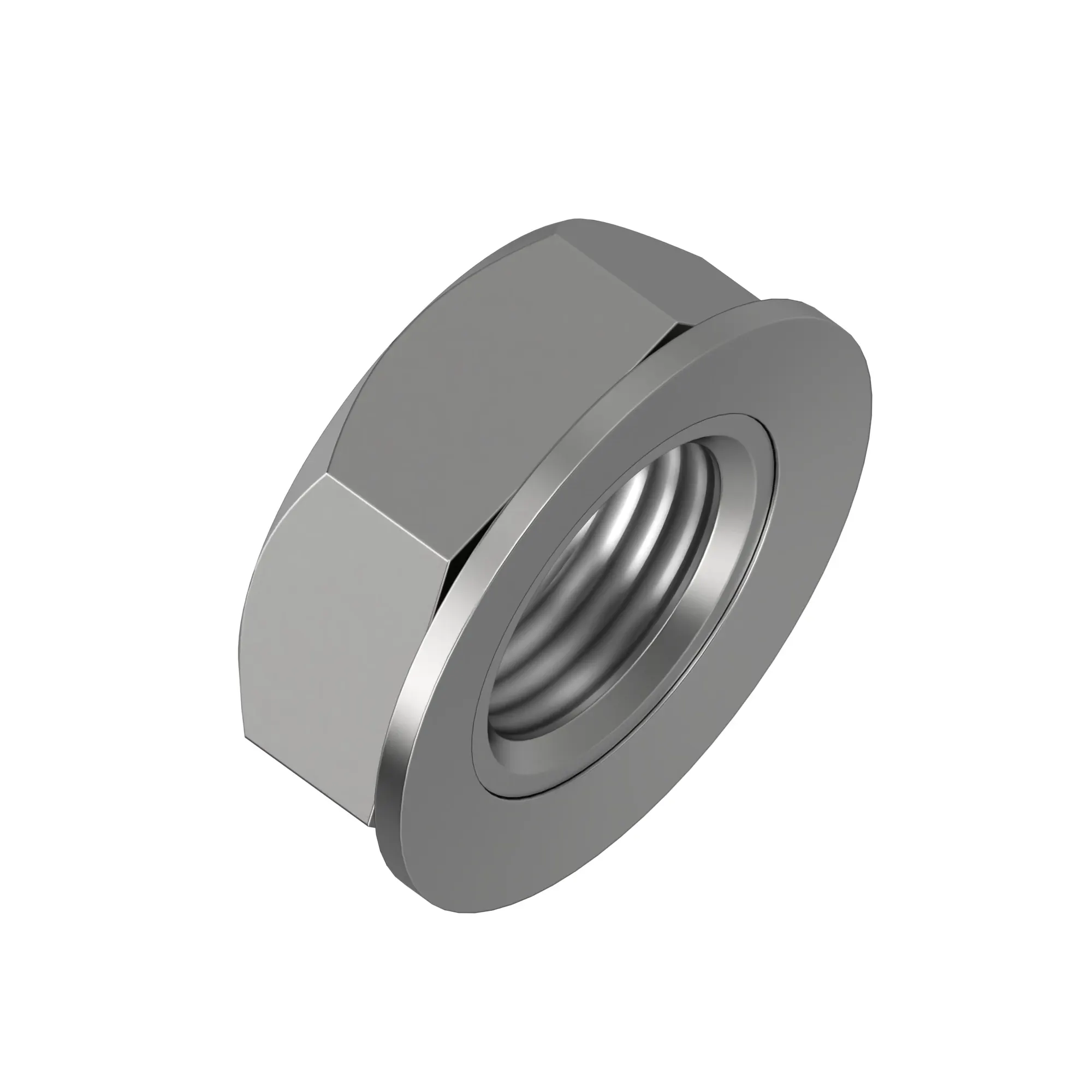 FLANGE NUT, JAM HEX, M10,1.5