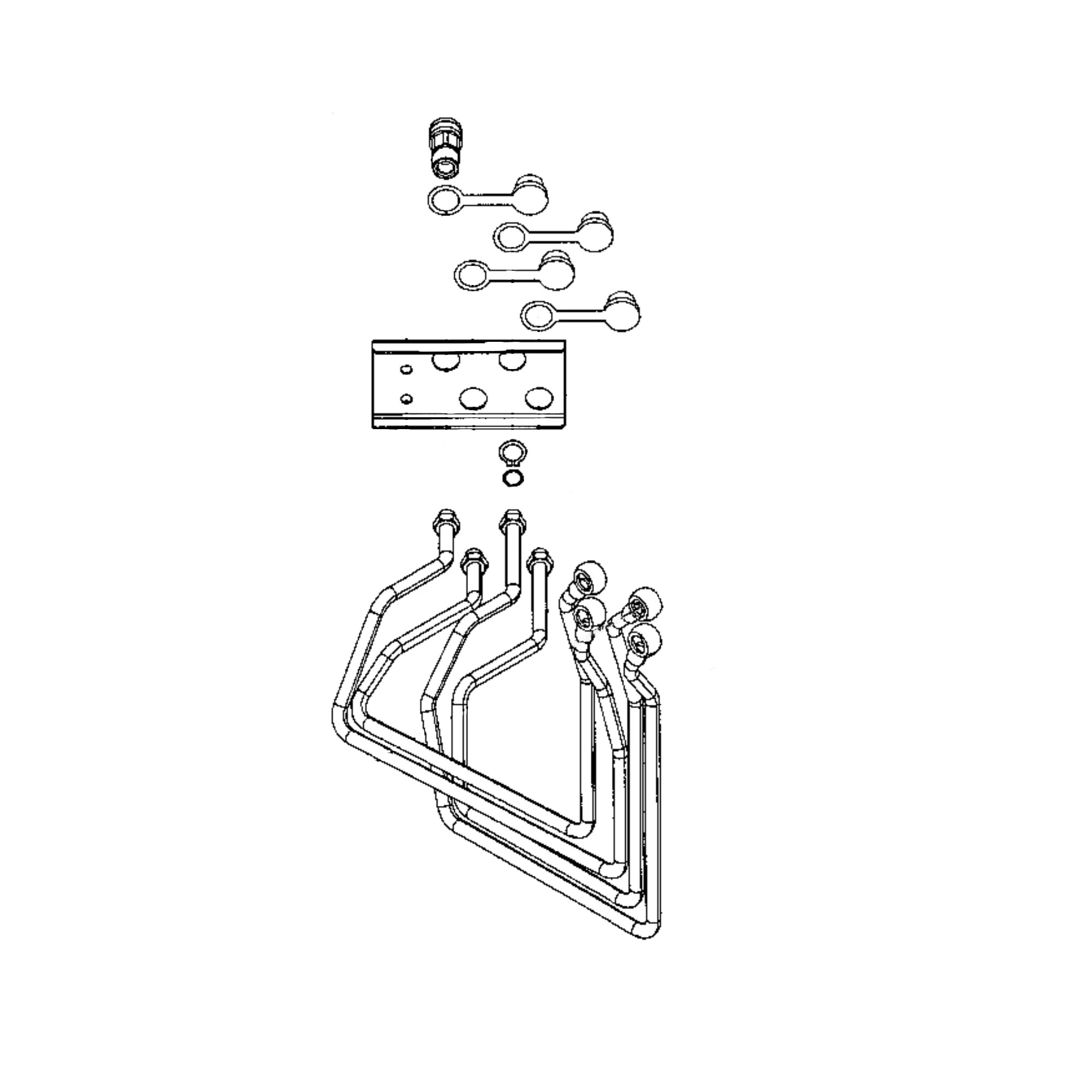 John Deere Selective Control Valve Lines Pipe Kit - LVA803391