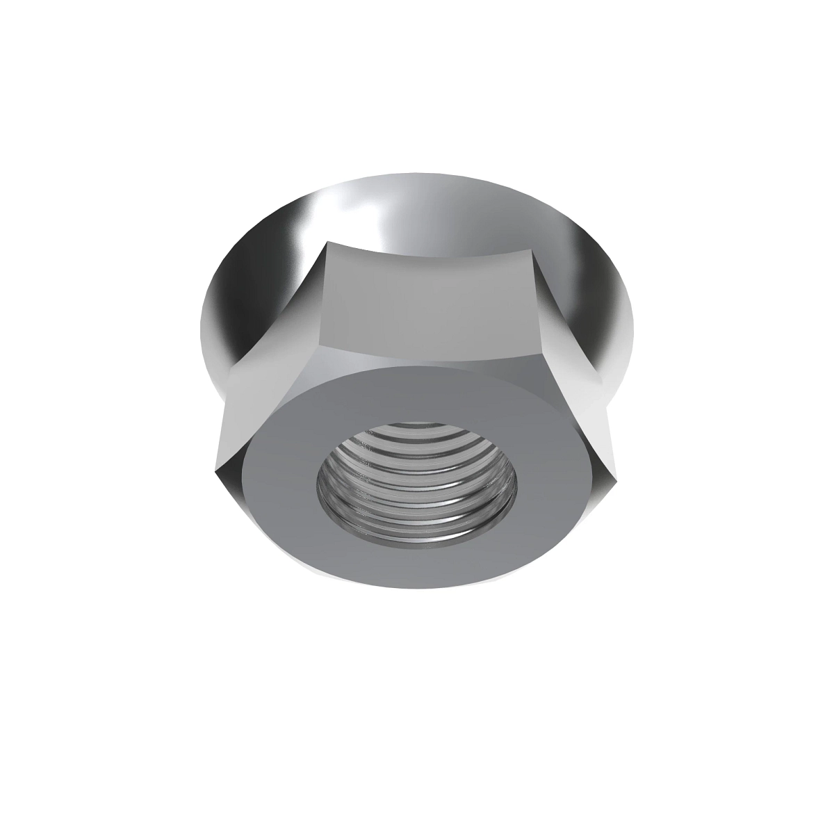 John Deere Hexagonal Flange Serrated Lock Nut, 1/4" - N10217