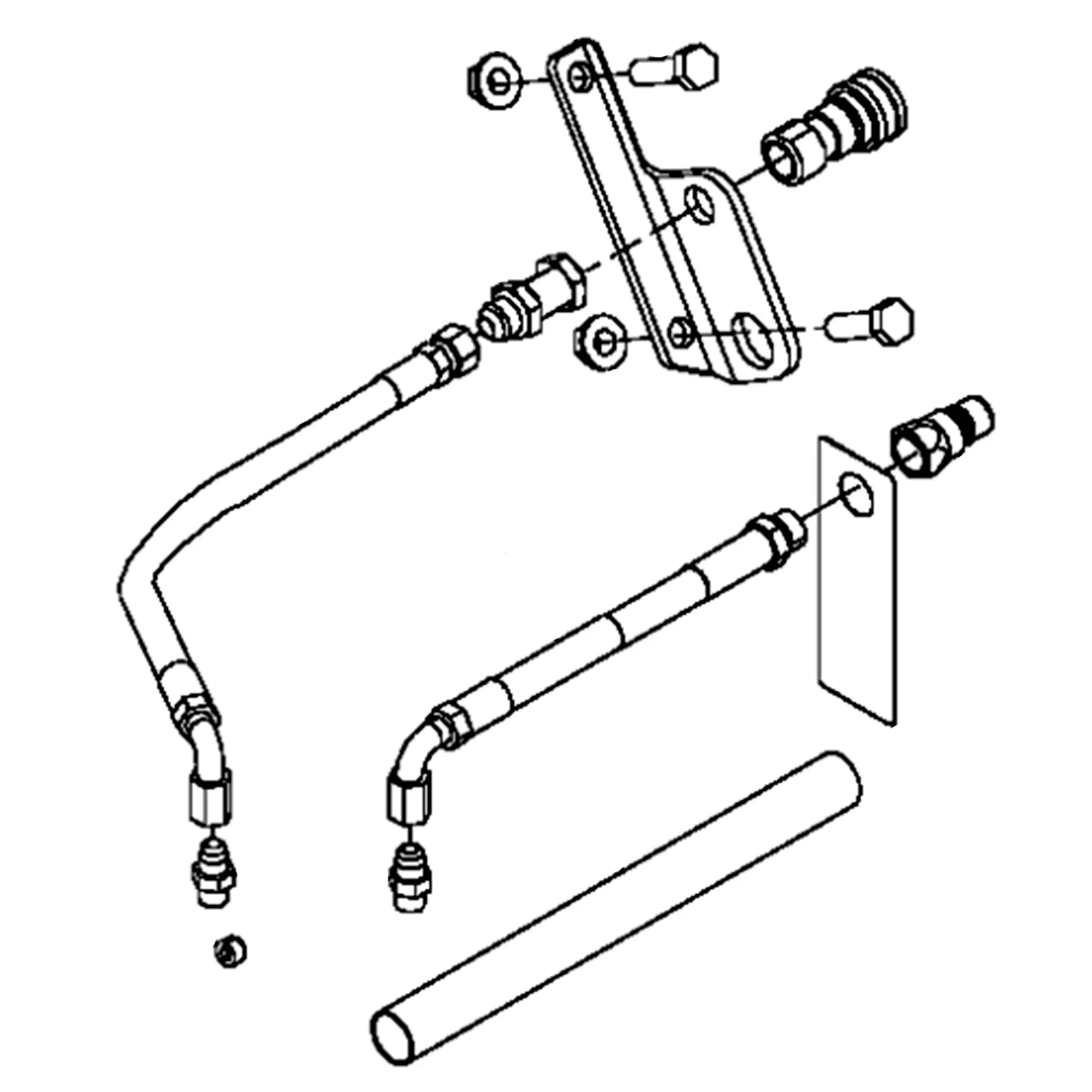 John Deere Power Beyond Rear Auxiliary Hydraulic Kit - LVB24981