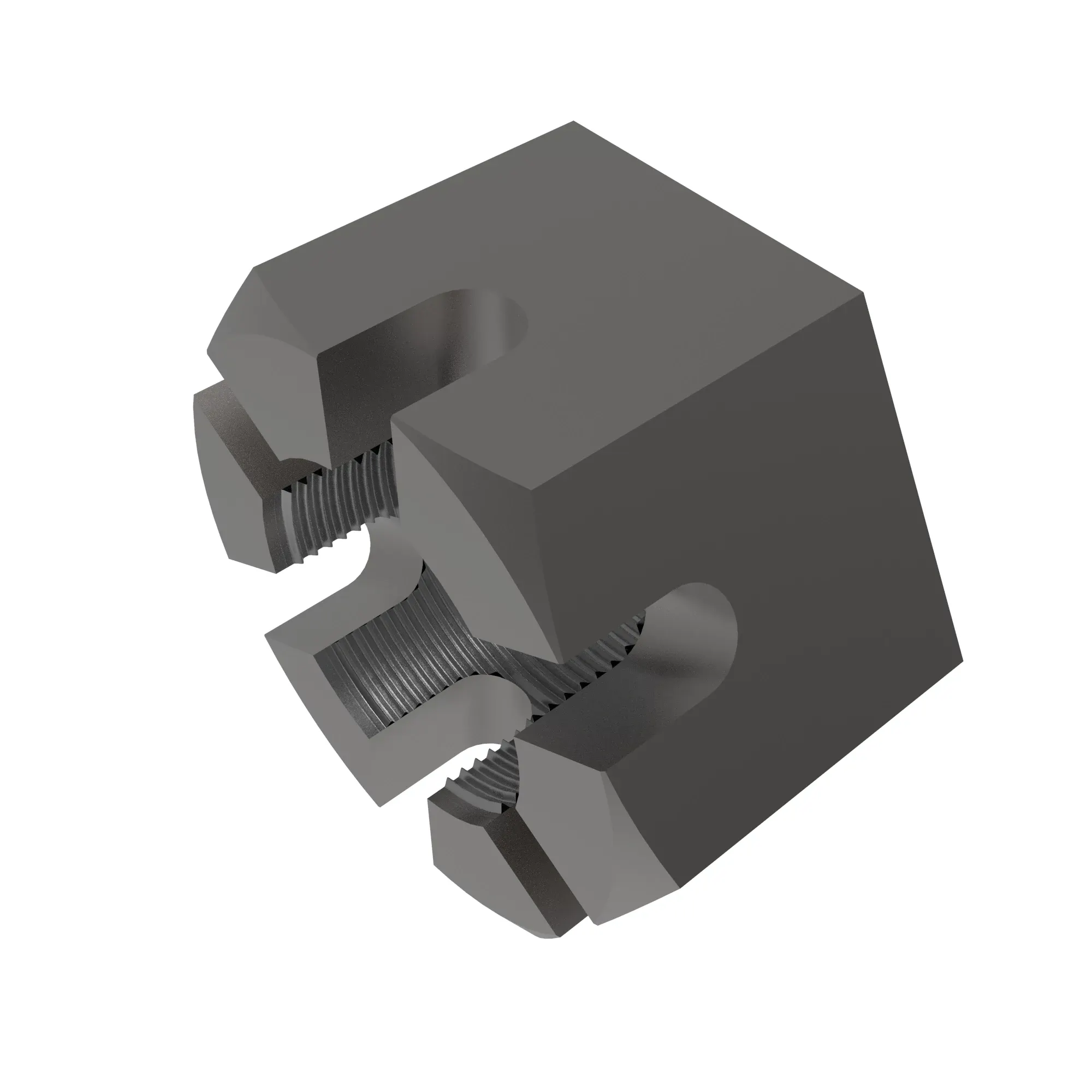 NUT-SLOTTED M30X3.5