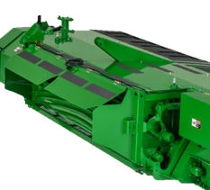Studio view of a green, angled frame R-series rotary platform