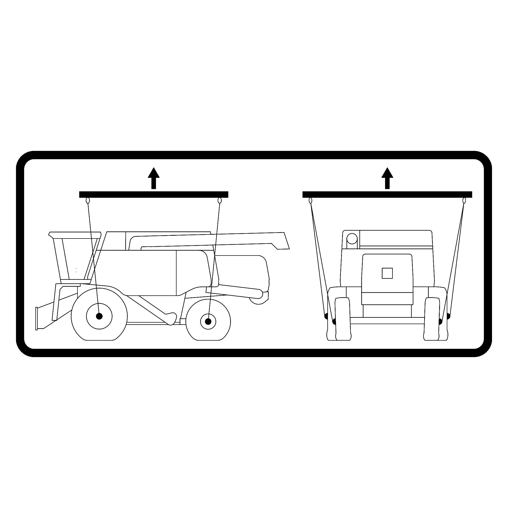 John Deere Label, Lifting Instruction - H203395