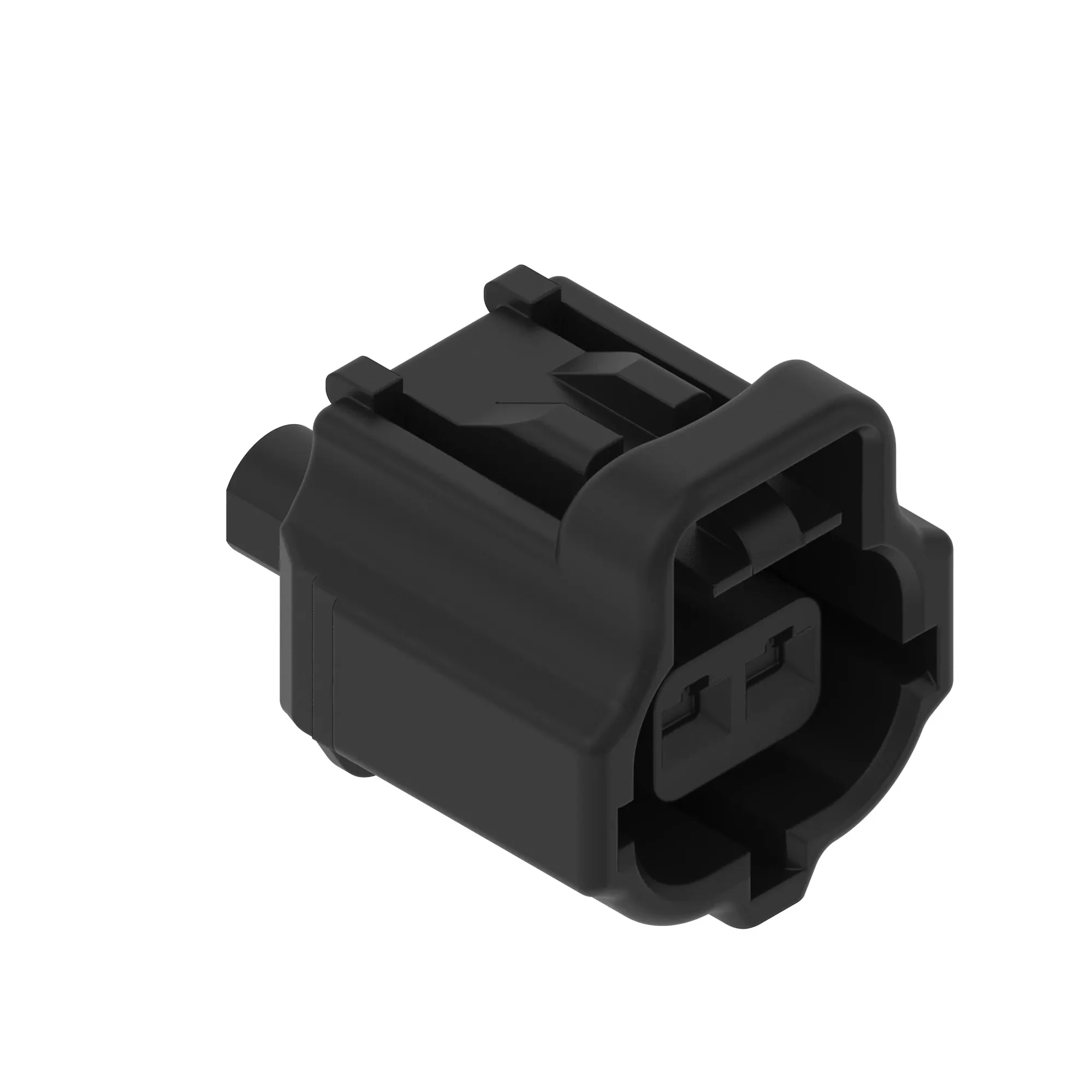 John Deere Black Electrical Connector Housing, 2 Cavities - 57M10264