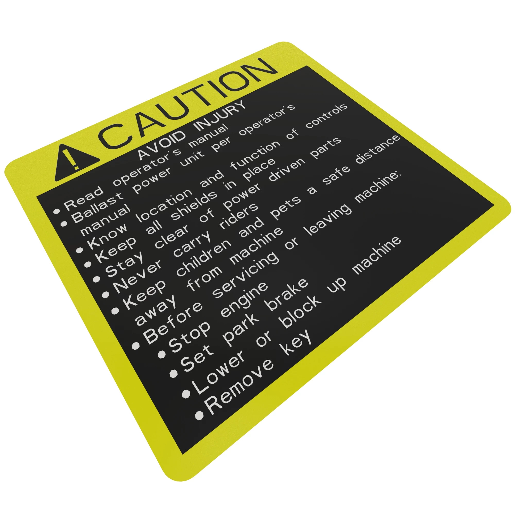 LABEL, CAUTION