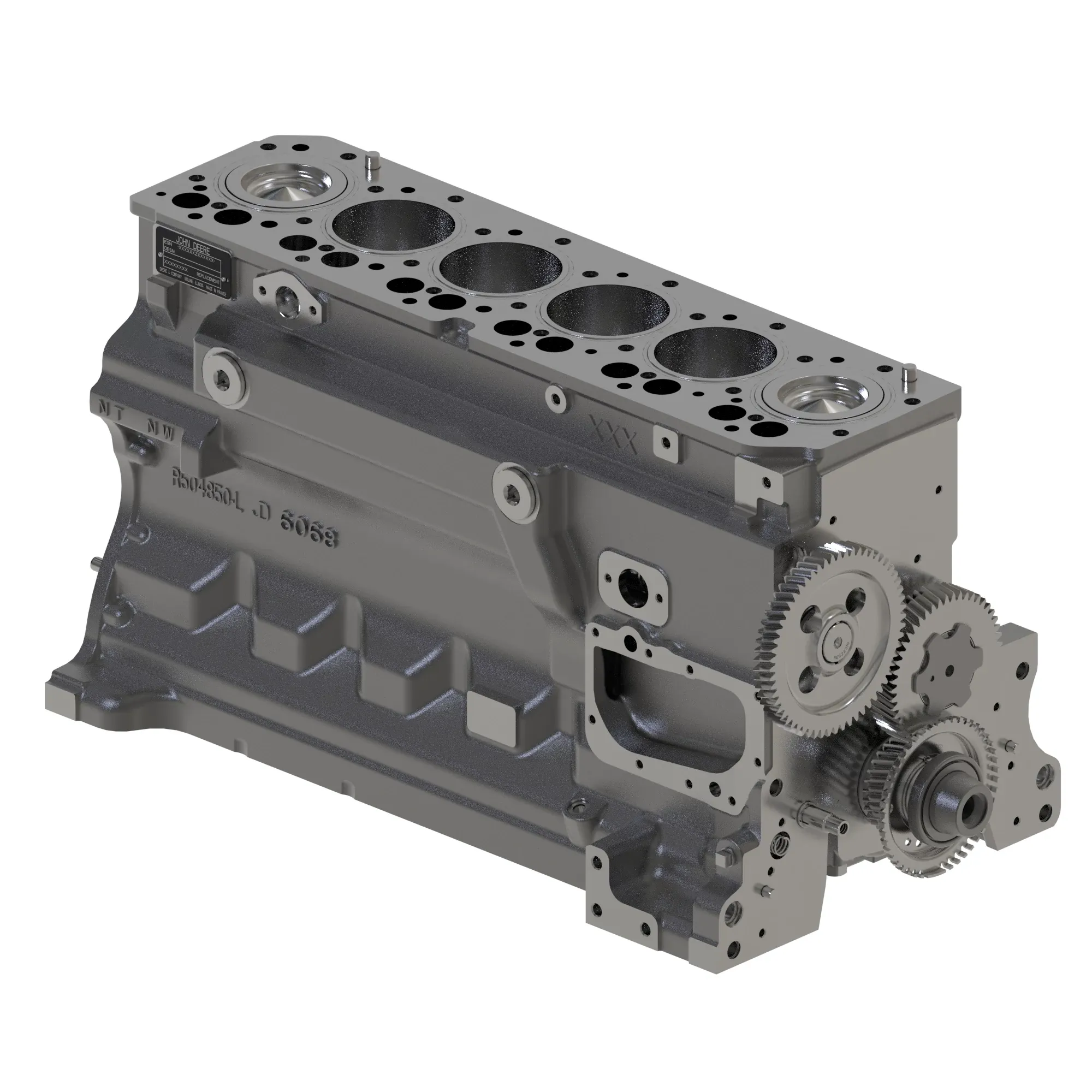 John Deere Short Block Assembly, 06 Cylinder - RE520387