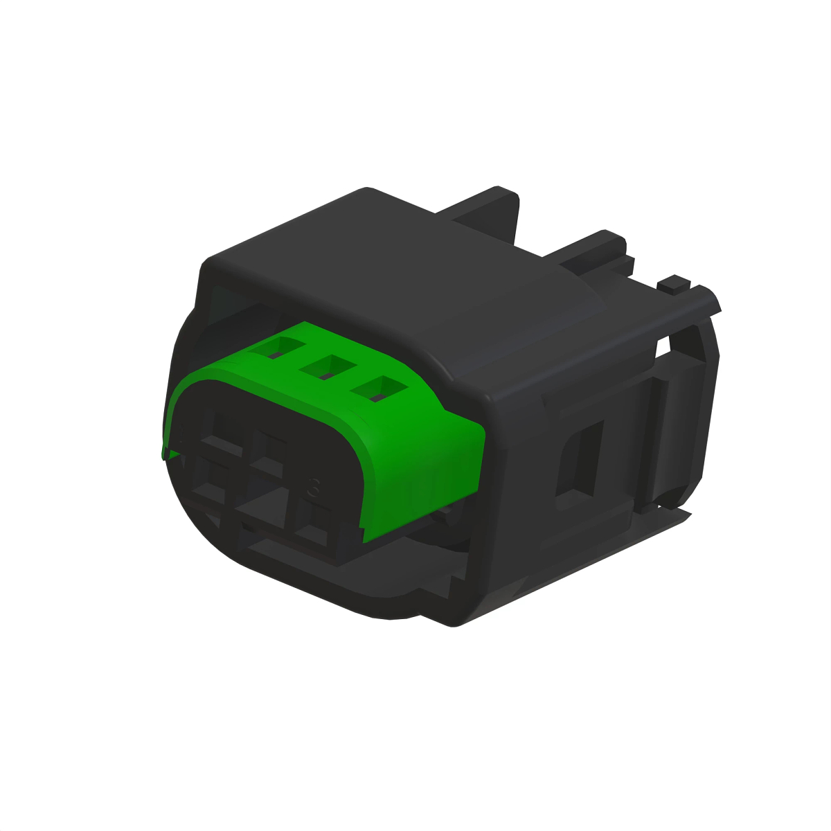 CONN TYCO MQS 3W FS BLK PLSTC