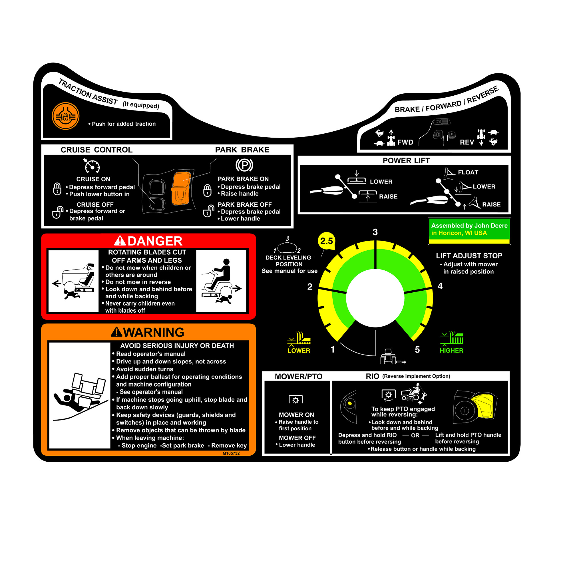 John Deere Tunnel Cover Label - M174354