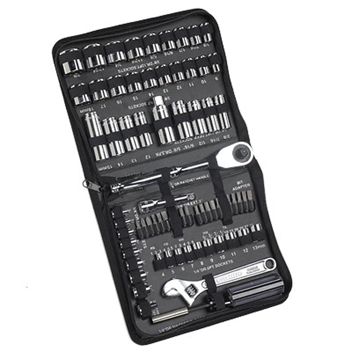 "SAE & Metric 1/4-in and 3/8-in Drive Tool Set"