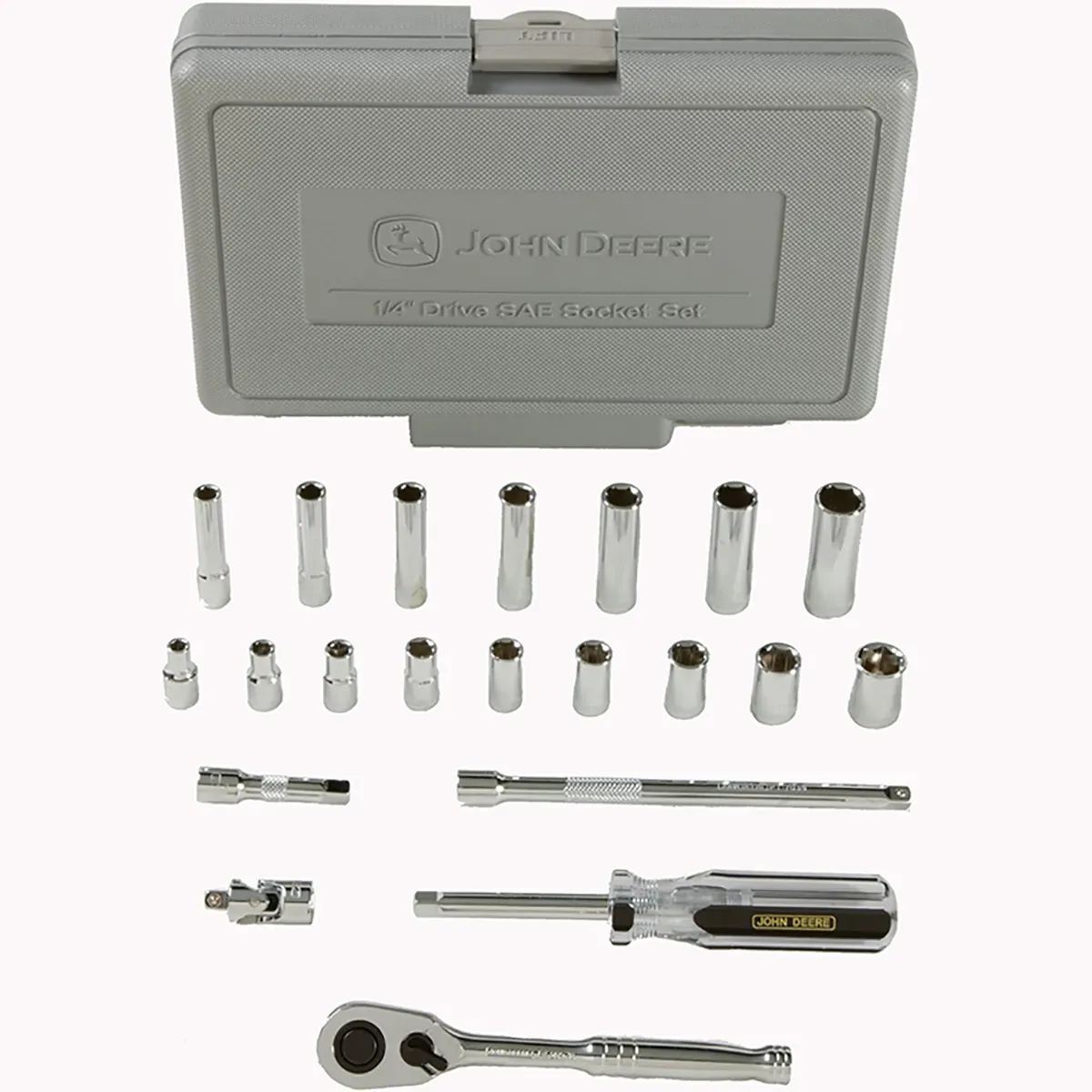 "21-pc SAE 1/4\" Socket Set"