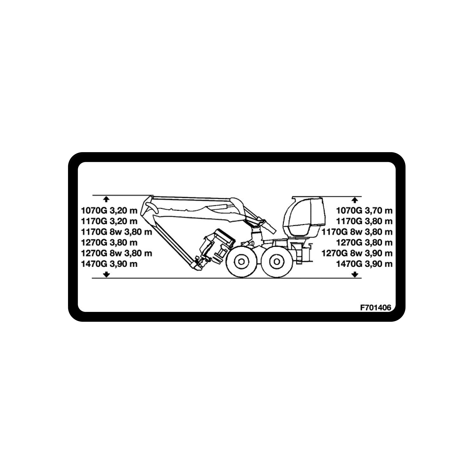 John Deere Dimensions G Model Harvester - F701406