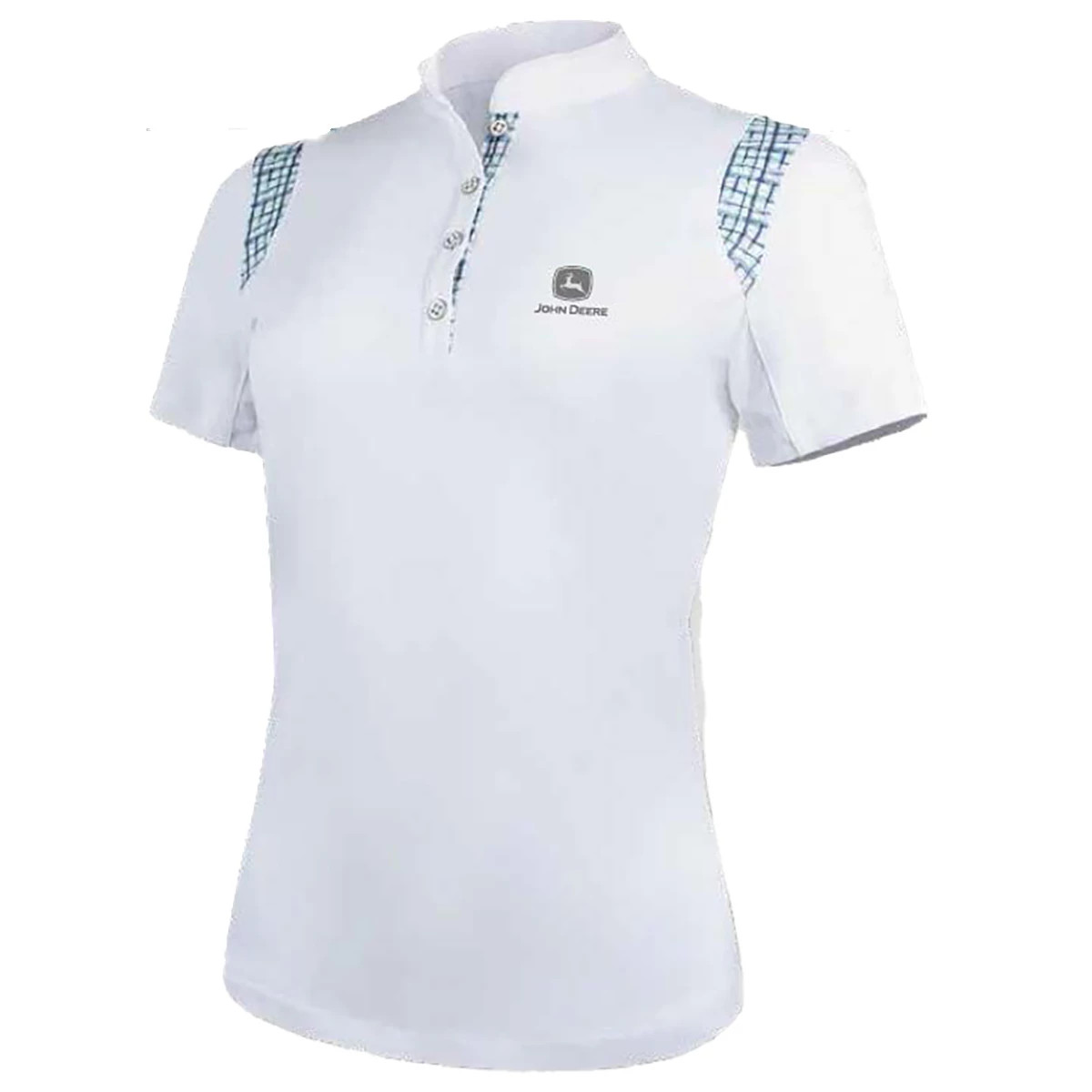 White Polo with Detailed Shoulder