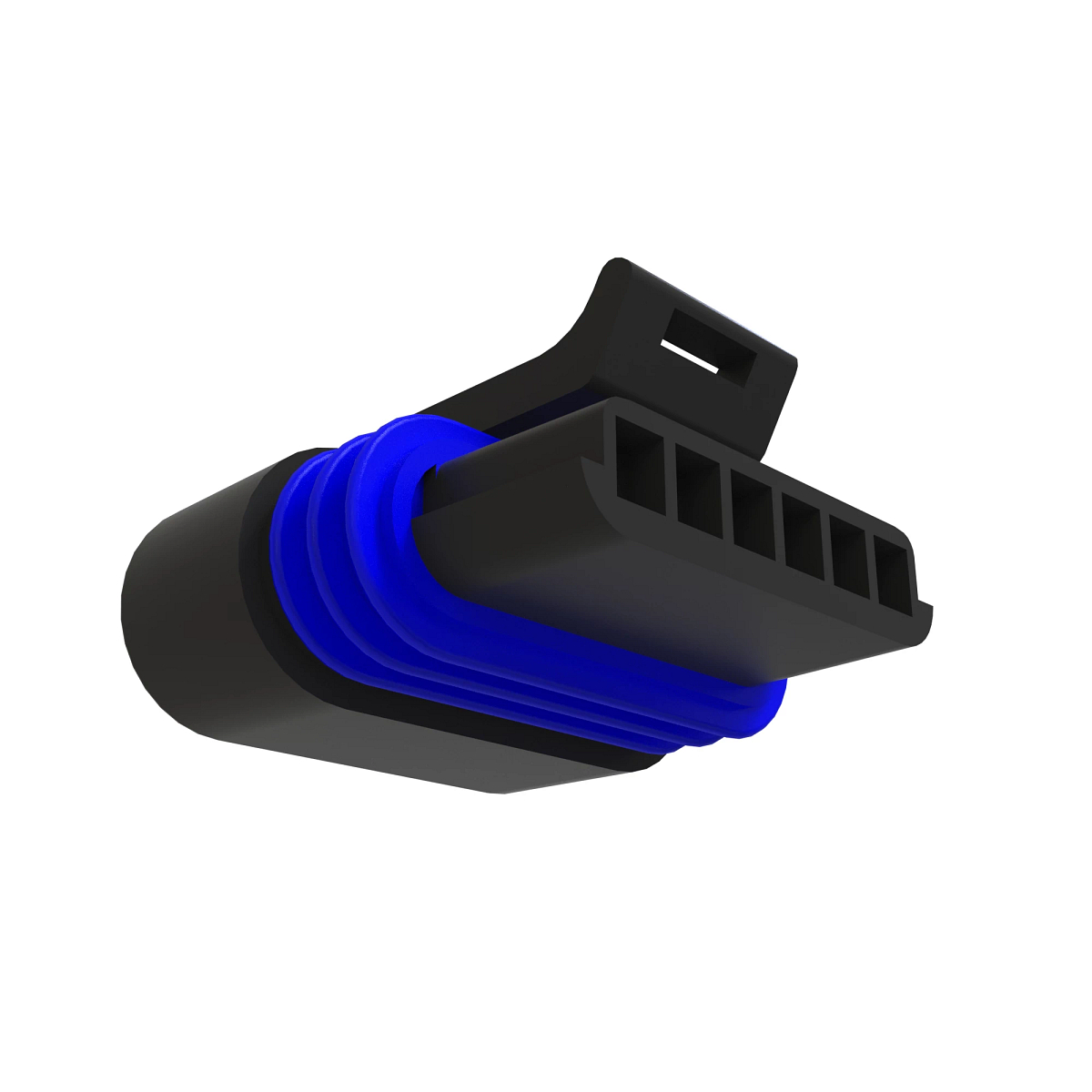 John Deere Black External Electrical Connector Housing, 6 Cavities - 57M9207