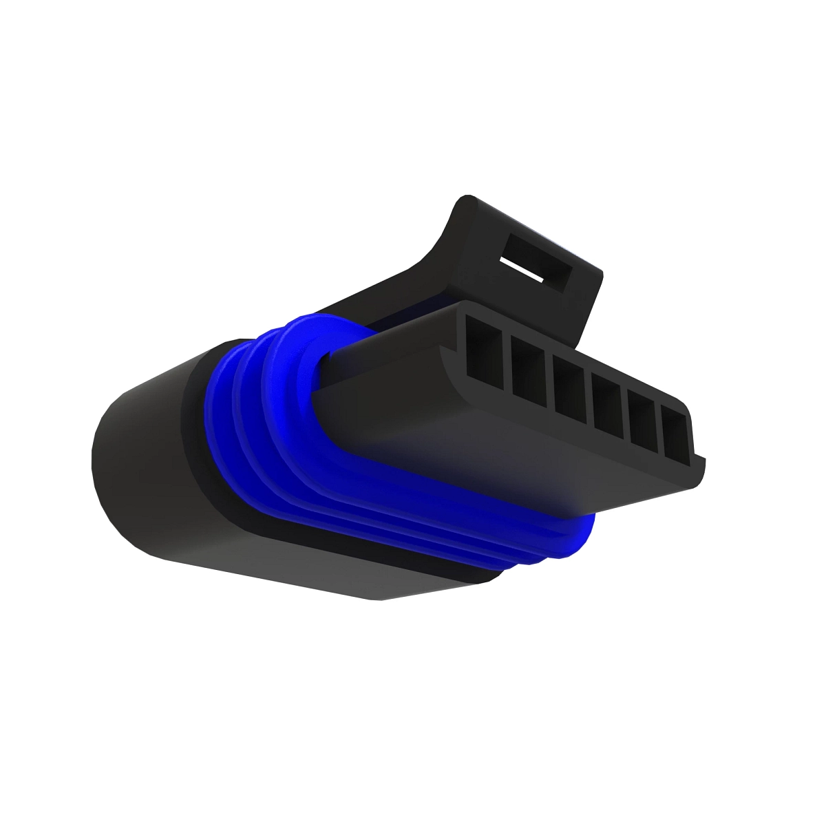 John Deere Black External Electrical Connector Housing, 6 Cavities - 57M9207