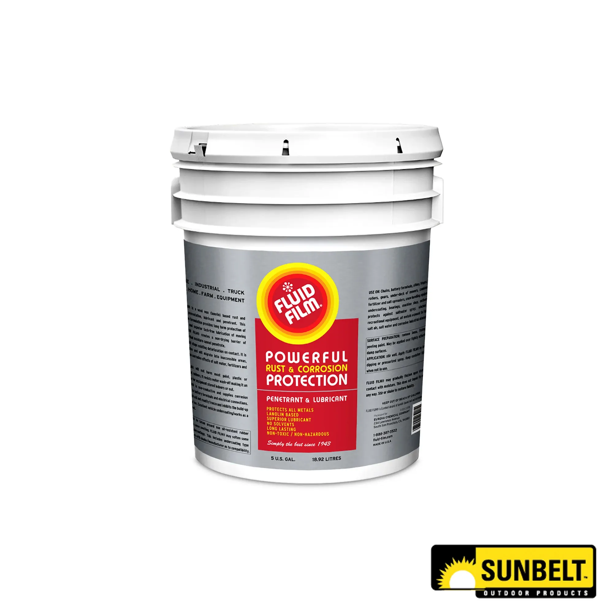 Sunbelt Fluid Film® Powerful Rust and Corrosion Prevention, 18.9 Liter (5 Gallon) - A-B1AC414