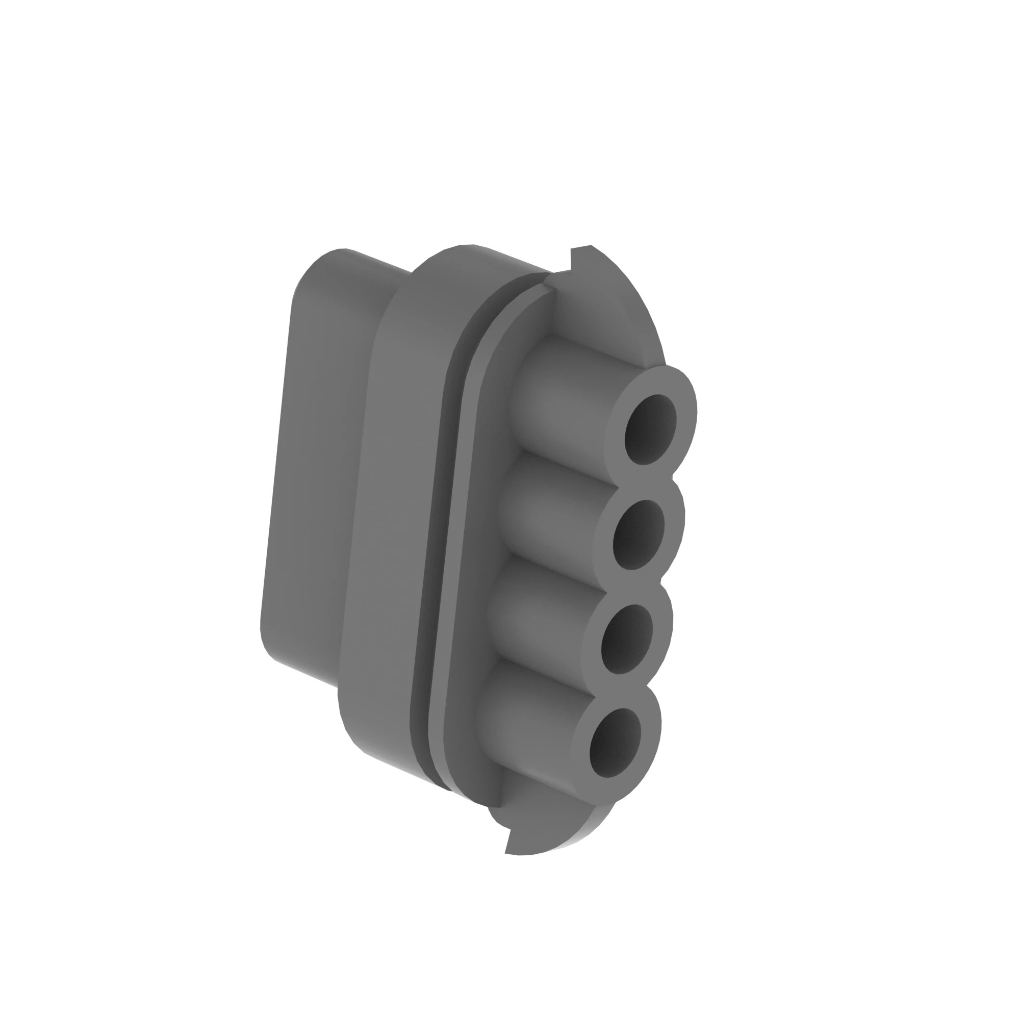 John Deere Gray External Electrical Connector Housing, 4 Cavities - 57M10205