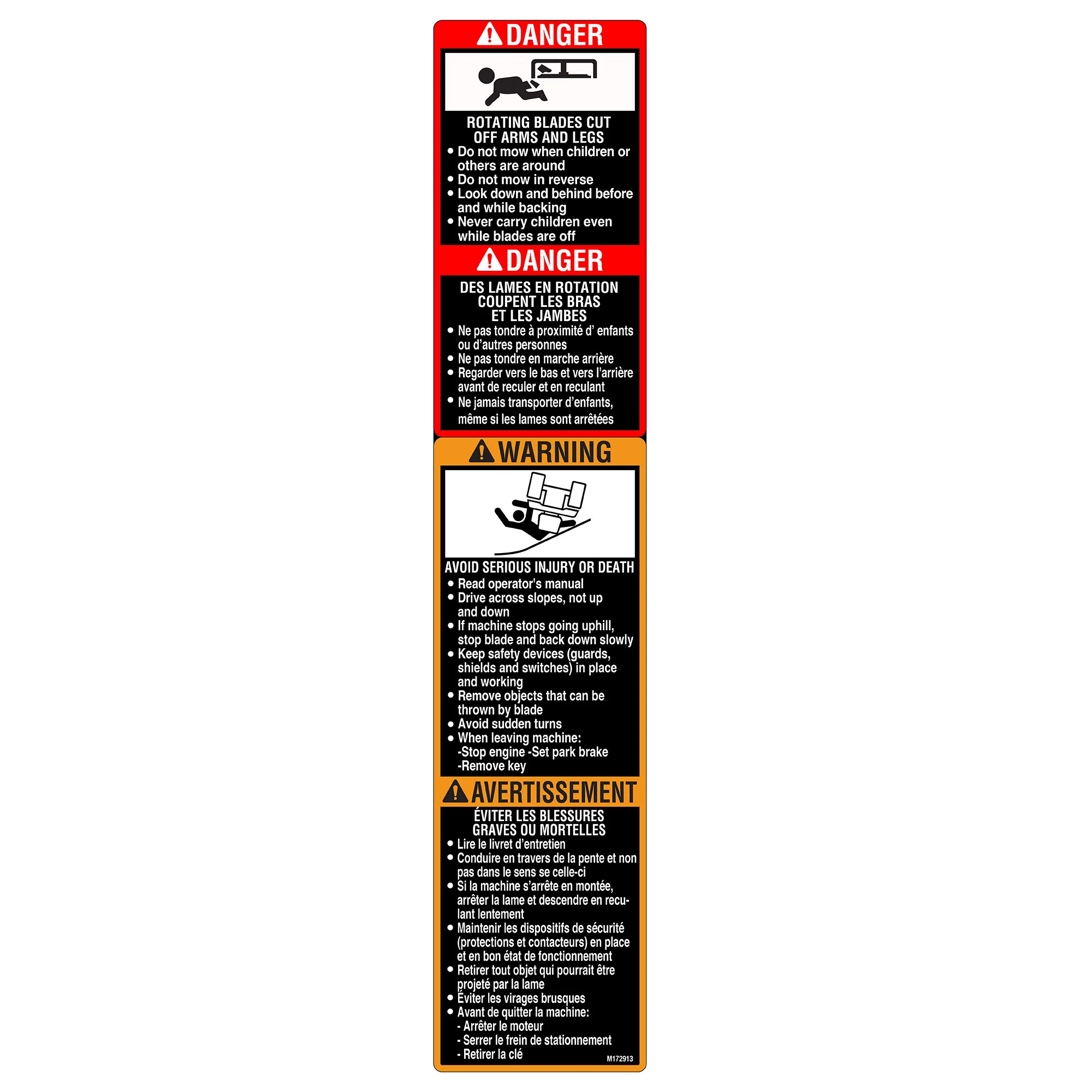 LABEL, DANGER, WARNING Z2, Z3 ENGLI
