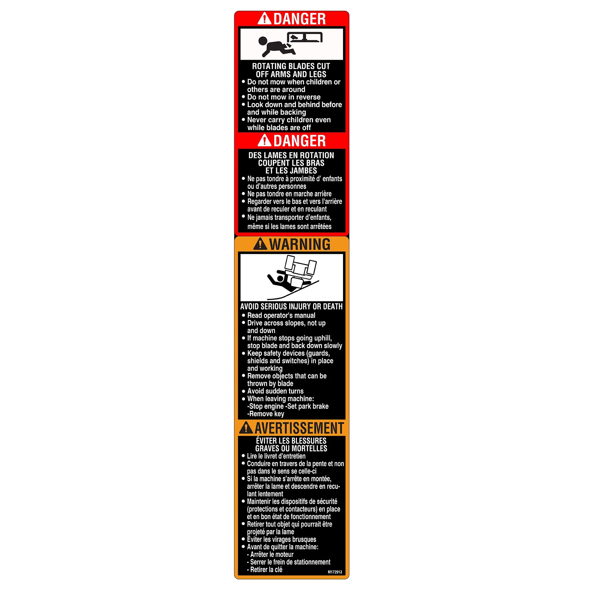 Label, Danger, Warning Z2, Z3 Engli