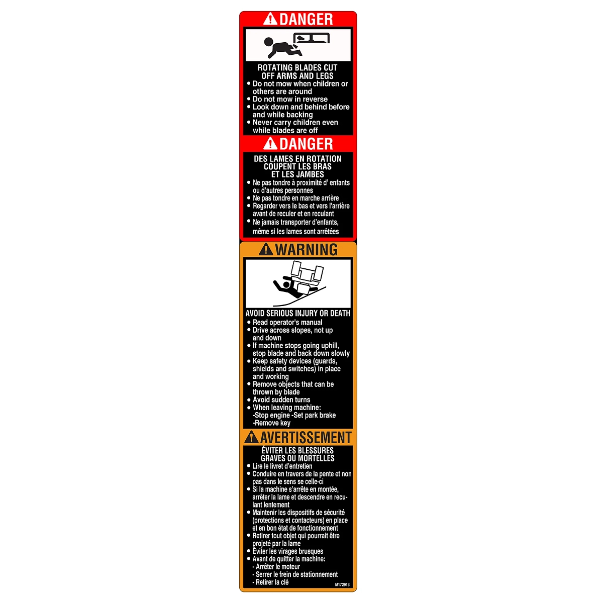 Label, Danger, Warning Z2, Z3 Engli