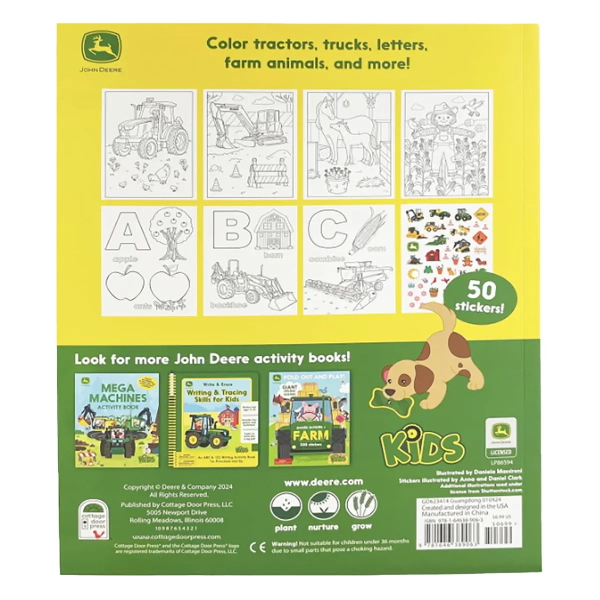 Tractors, Trucks & Animals Coloring Book