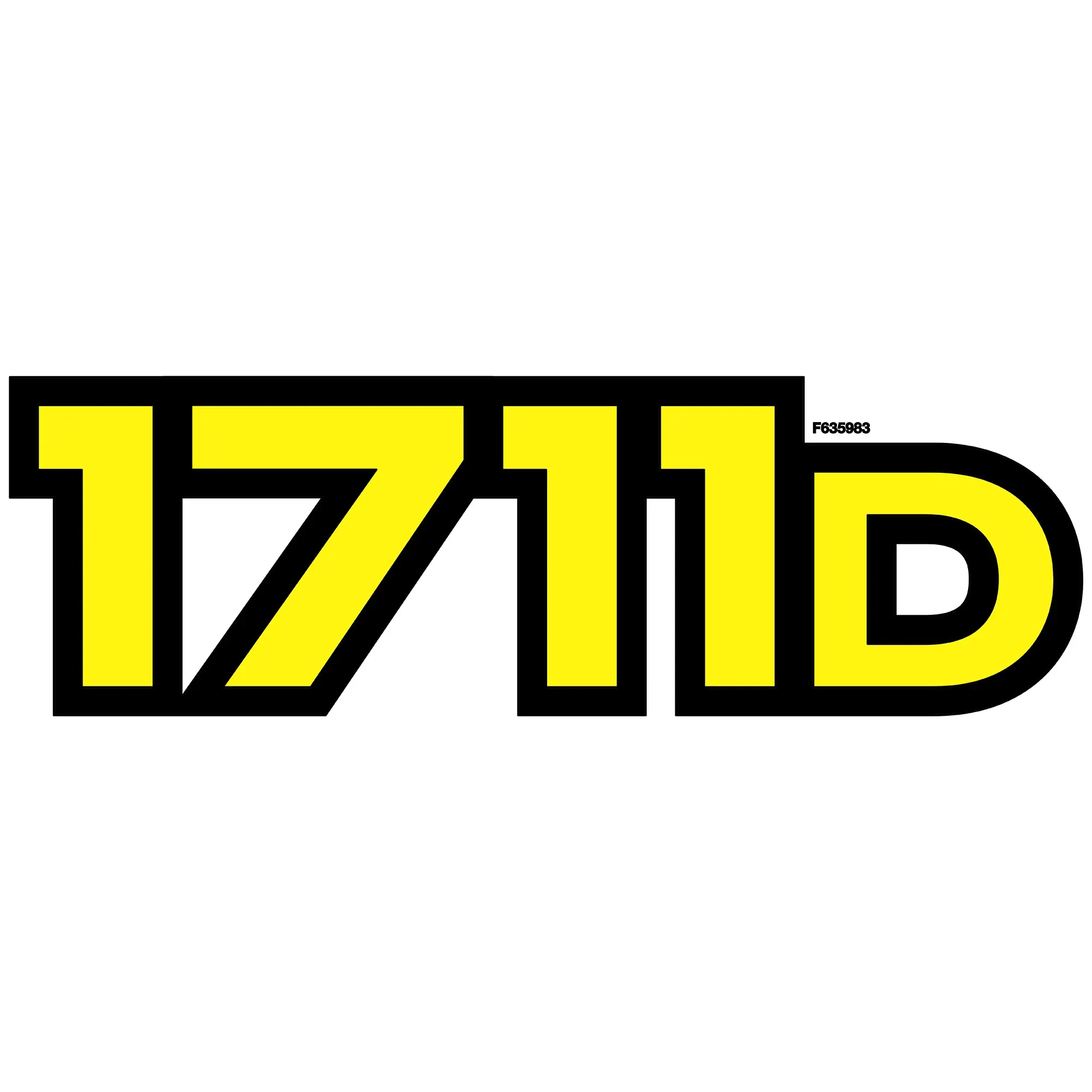 John Deere 1711D Model Label - F635983