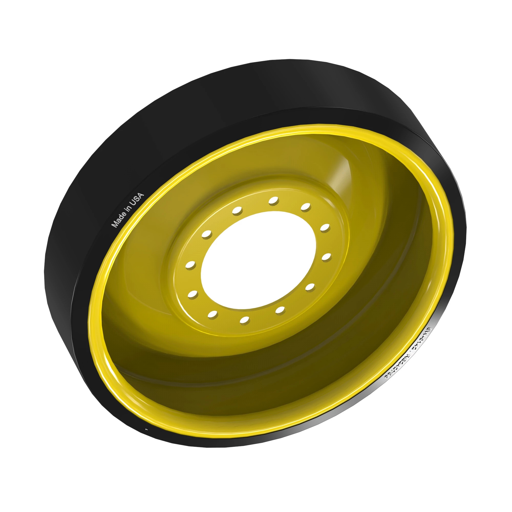 WHEEL, IDLER WITH RUBBER