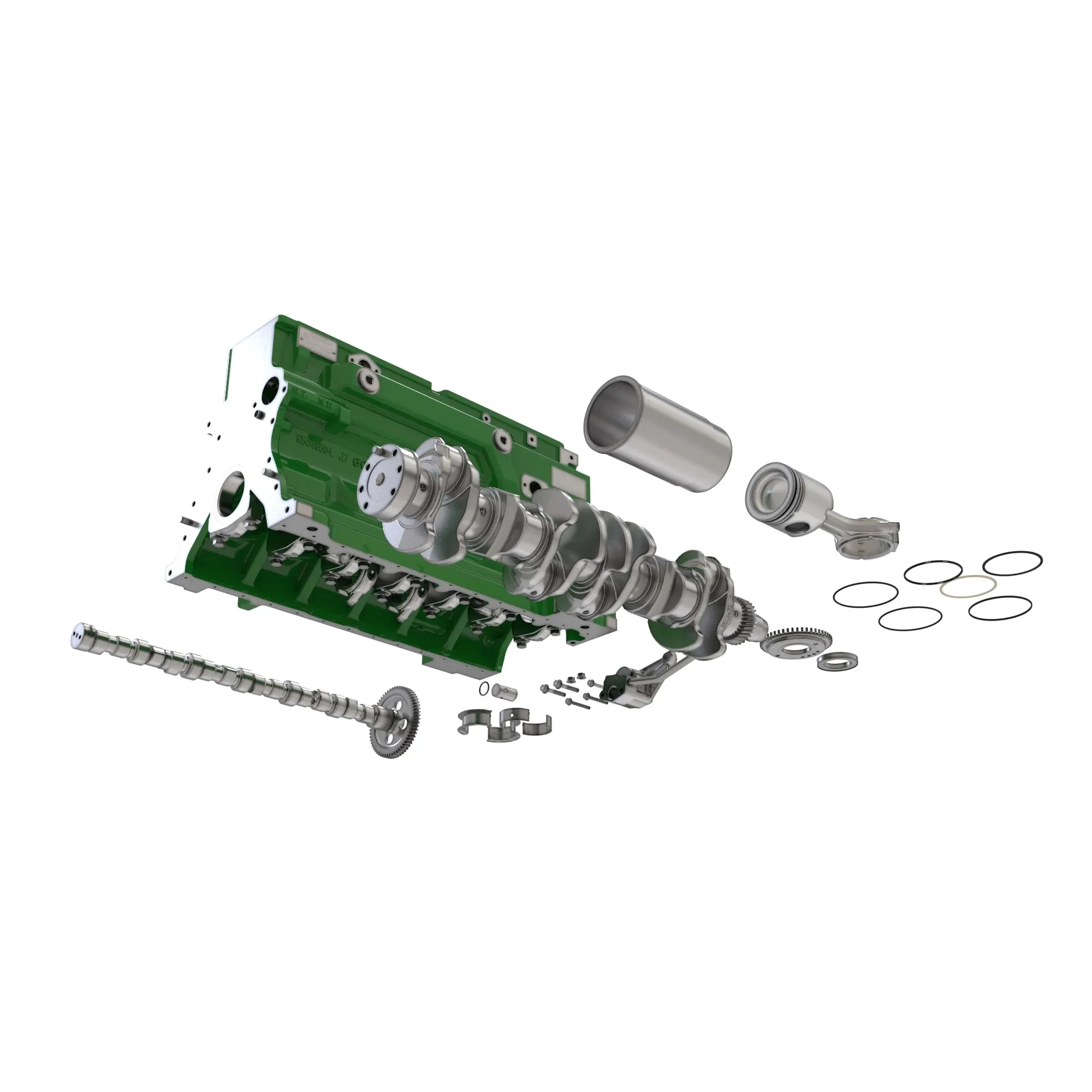 John Deere Short Block Assembly - RE536608