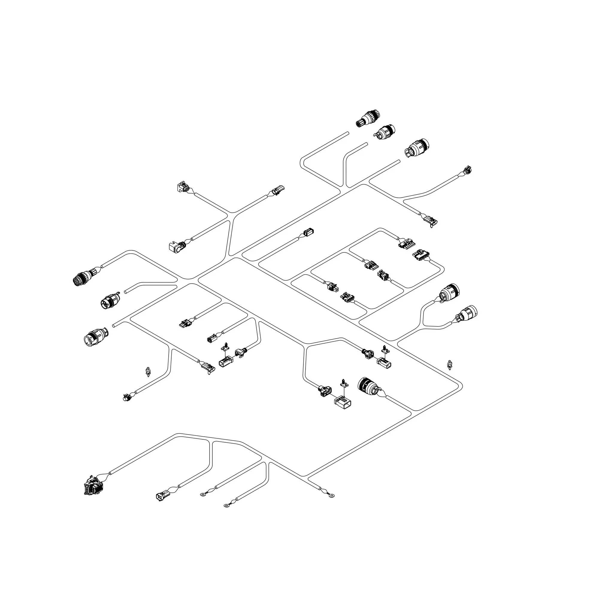 John Deere Center Frame Wiring Harness - AKK29637