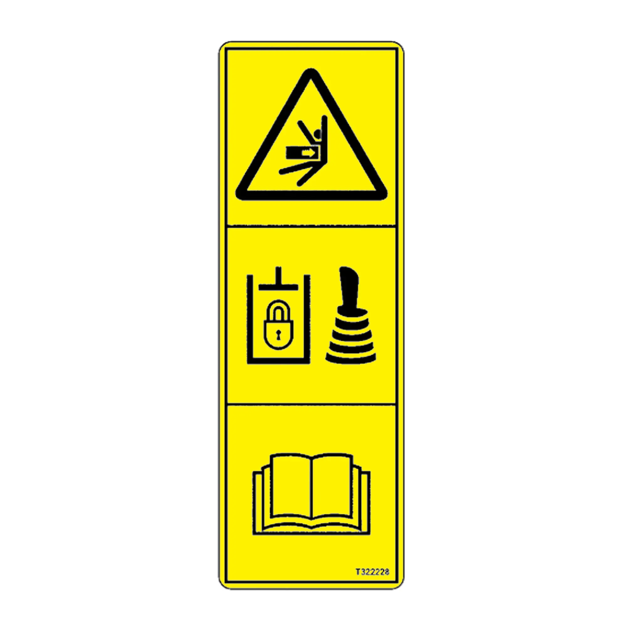 John Deere Safety Sign, Controls Warning - T322228
