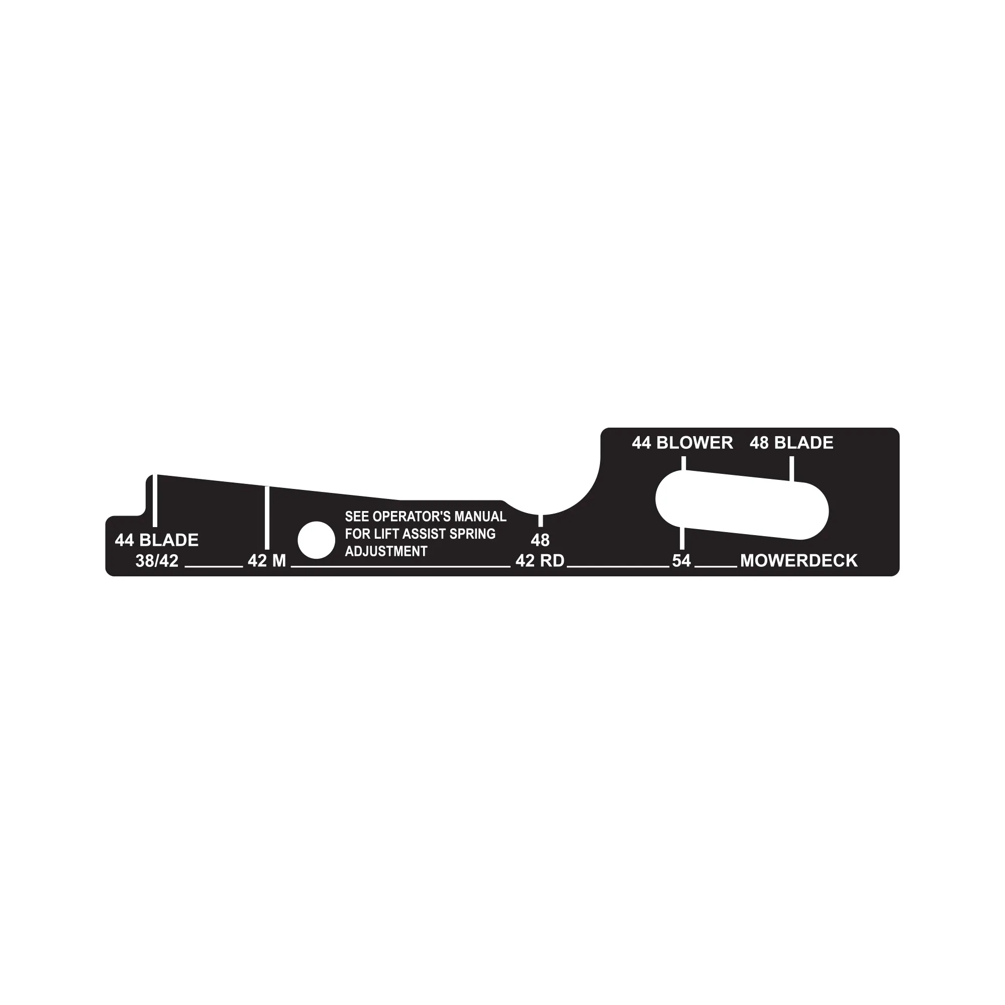 John Deere Lift Assist Tension Label - M154772